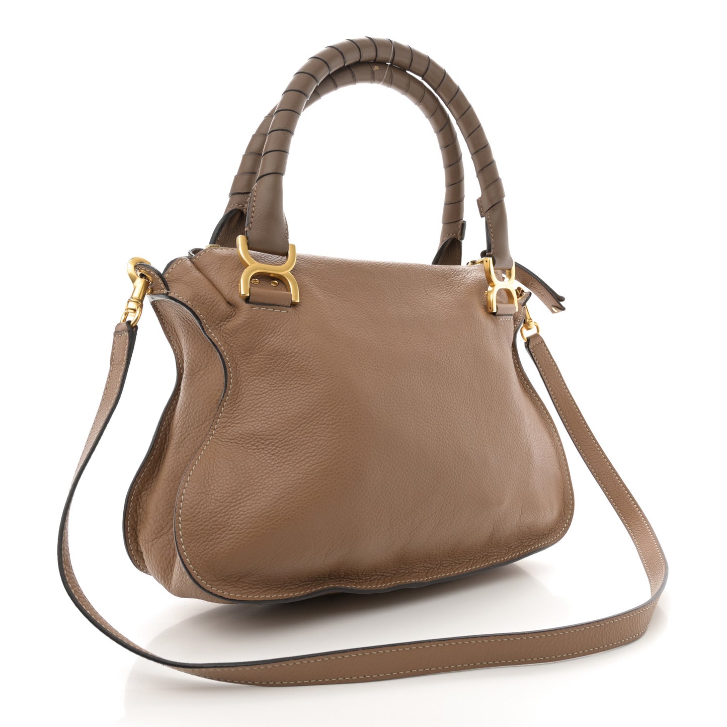 Calfskin Medium Marcie Satchel Nut