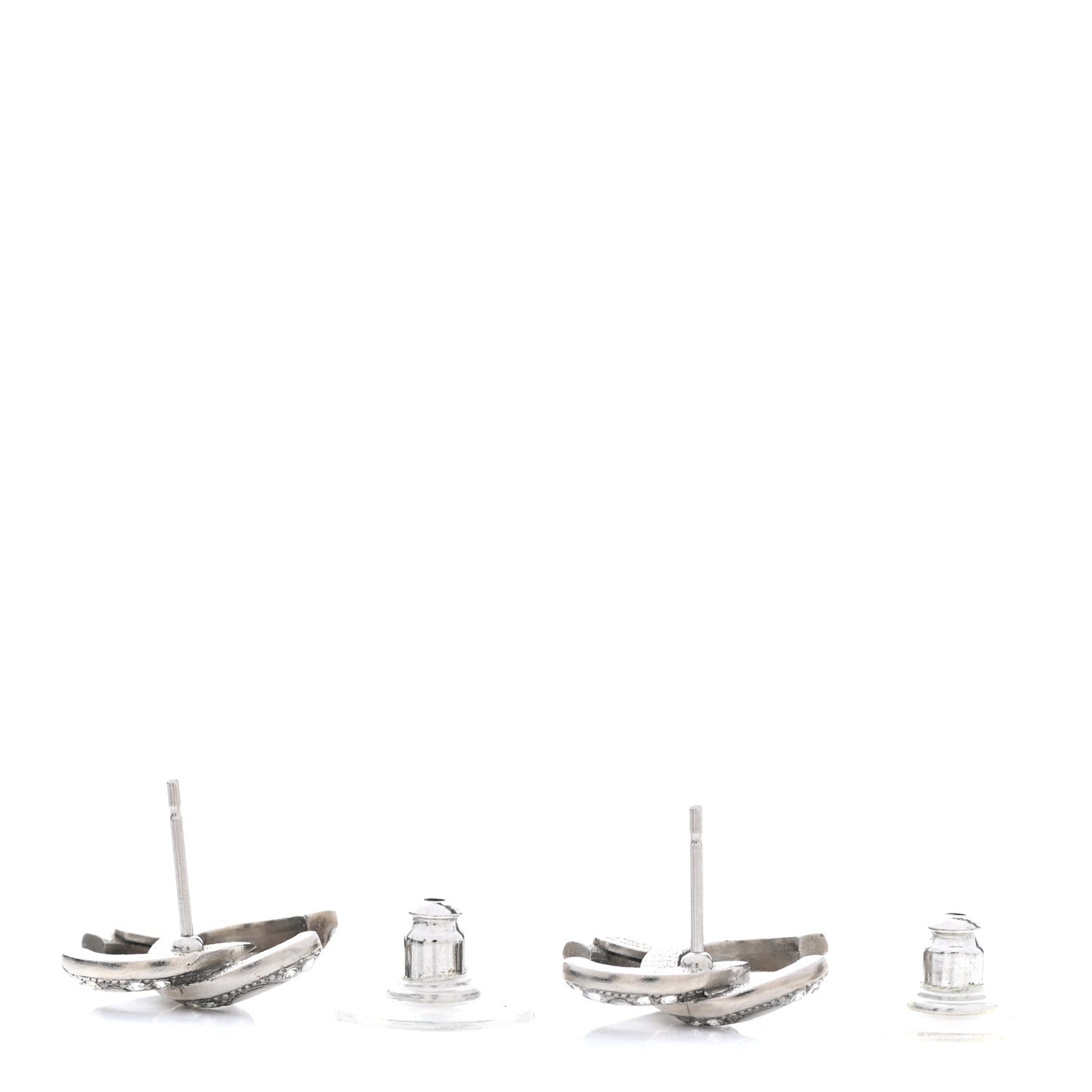 Crystal CC Earrings Silver