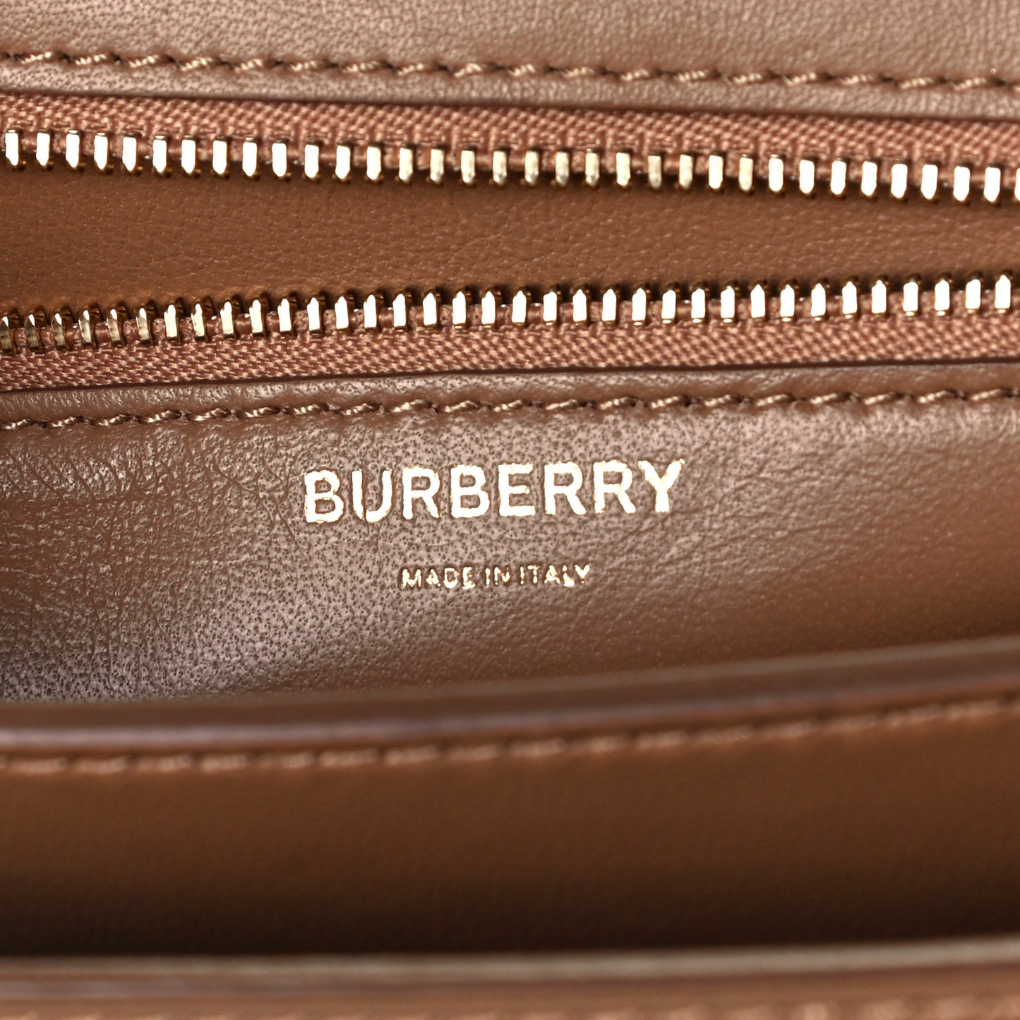 Calfskin Small TB Envelope Clutch Bag Malt Brown