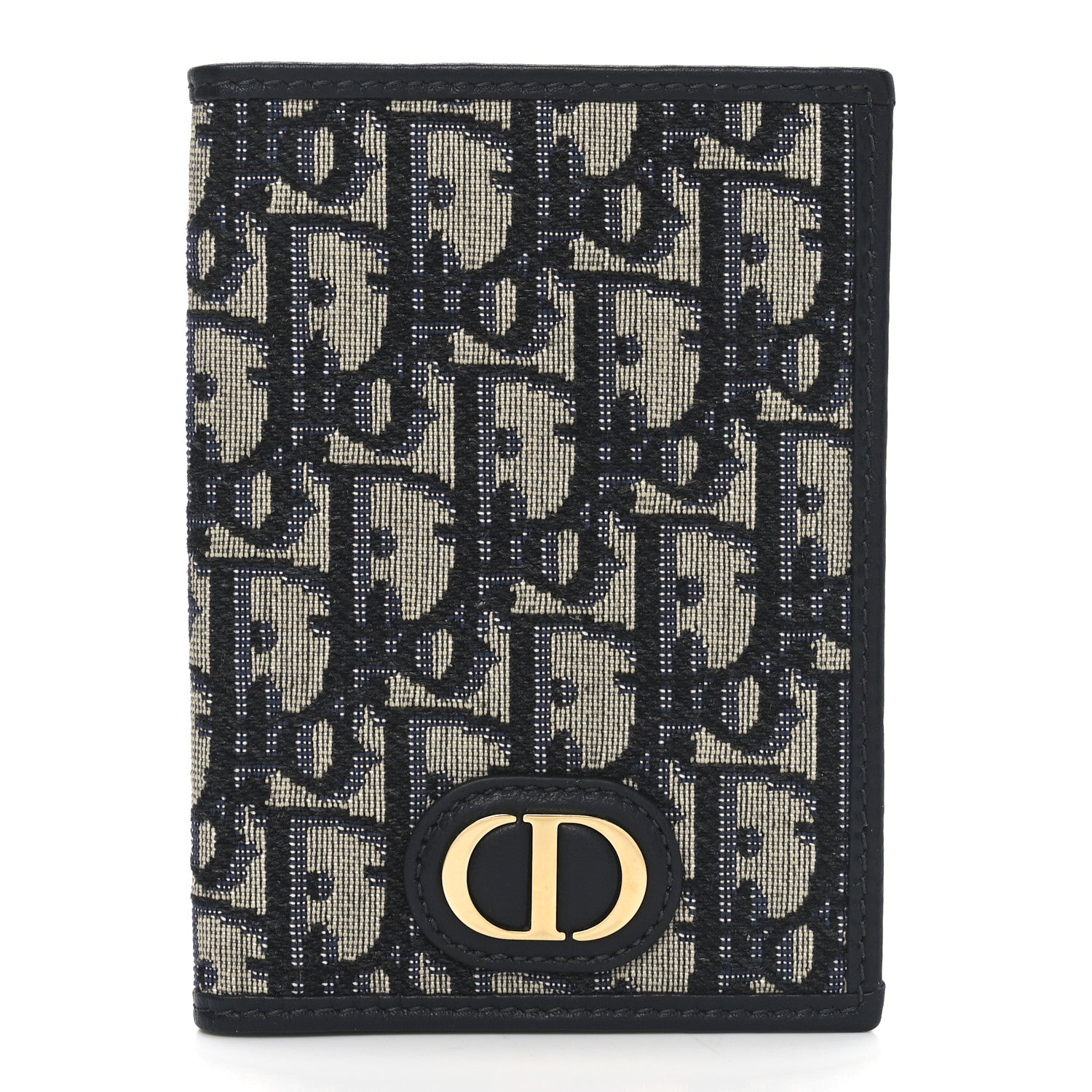 Christian Dior Oblique 30 Montaigne Passport Holder Blue 1750858