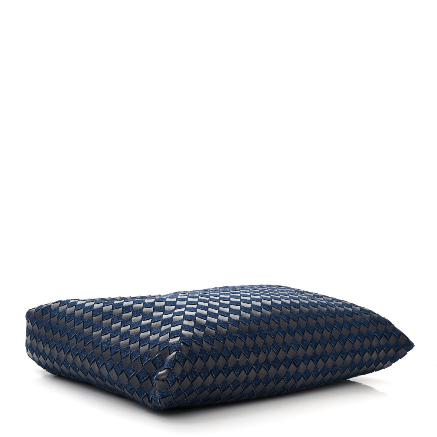 Denim Calfskin Intrecciato Large Hop Abyss Indigo