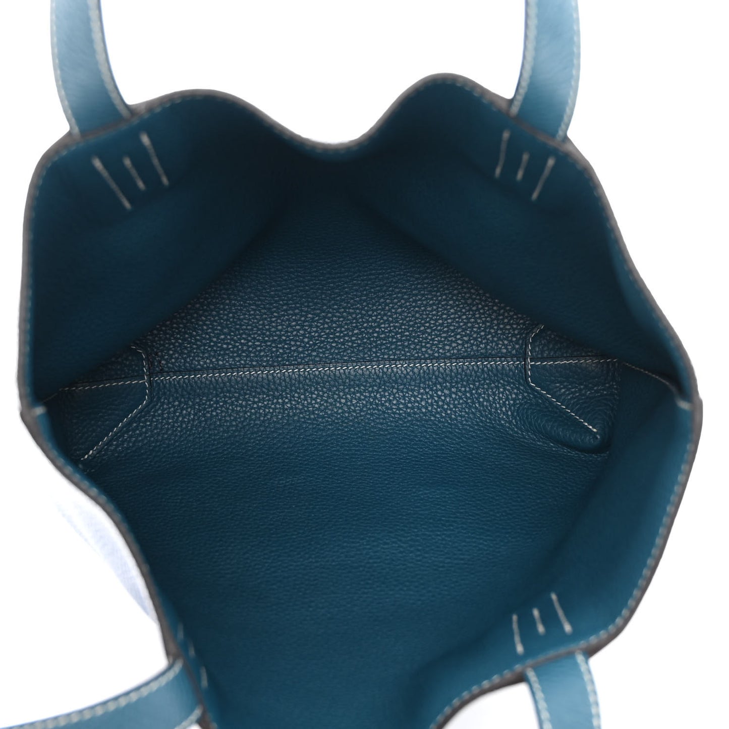 Taurillon Clemence Double Sens 36 Reversible Tote Bleu Sapphire Izmir