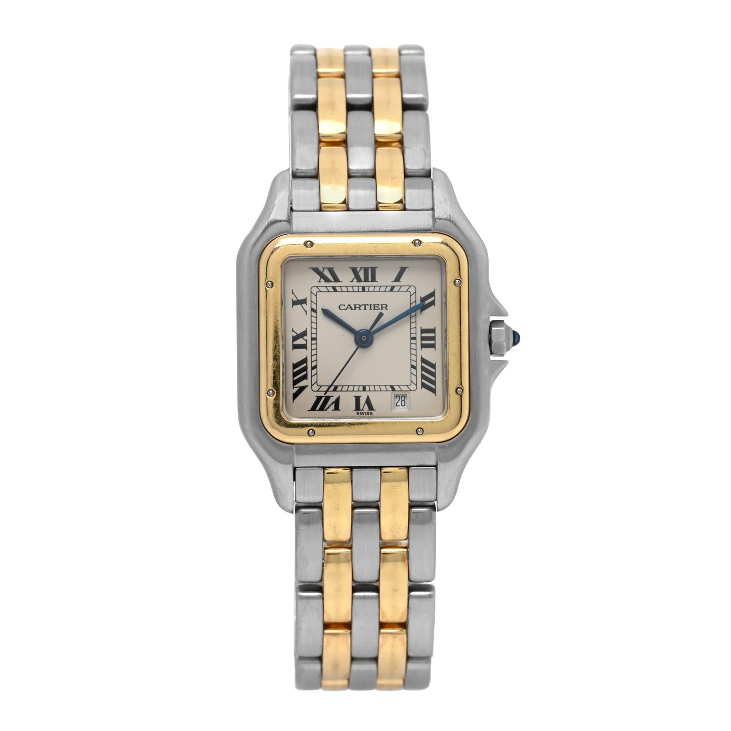 Stainless Steel 18K Yellow Gold 27mm Panthere Quartz Watch
