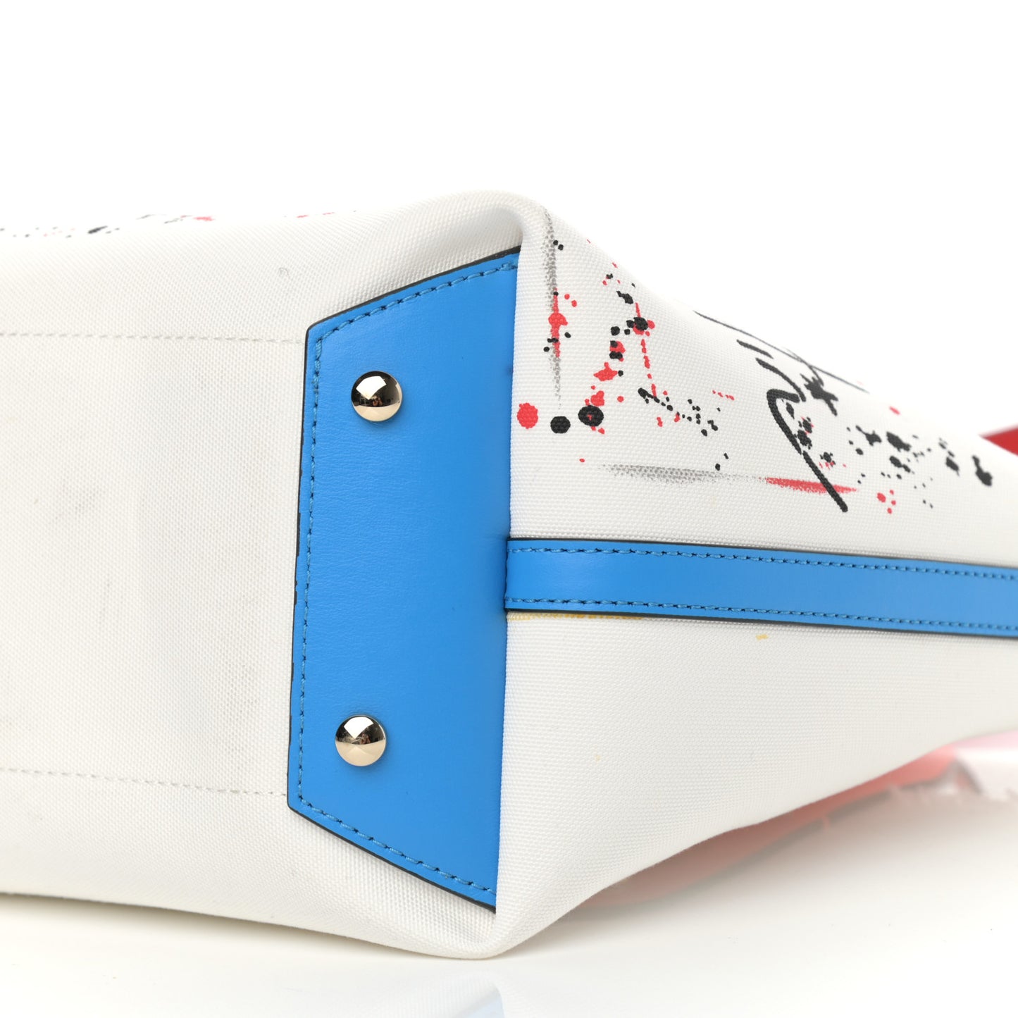 Canvas Frangibus Tote White Multicolor