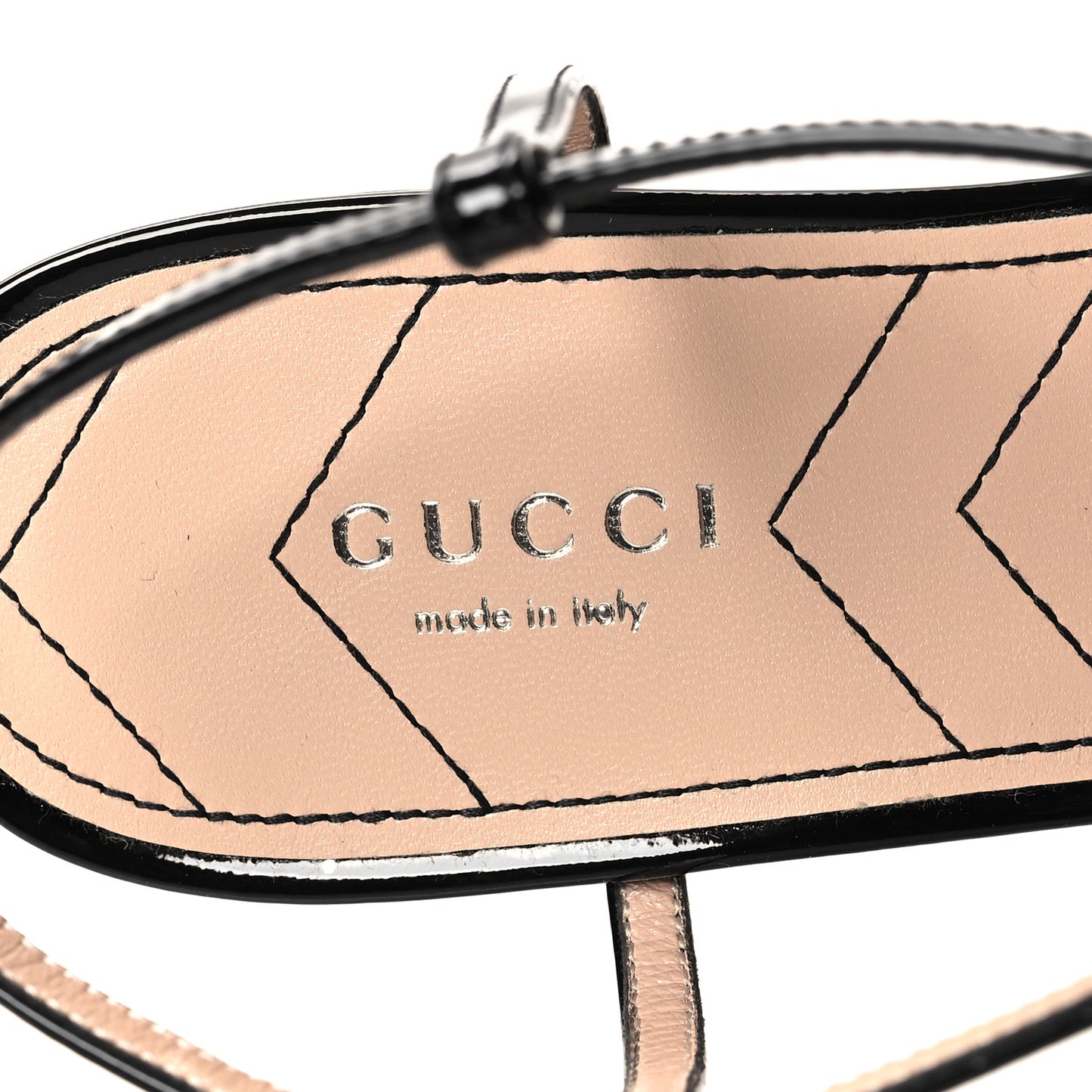 Calfskin Glitter Double G Slingback Flats 38 Silver Black