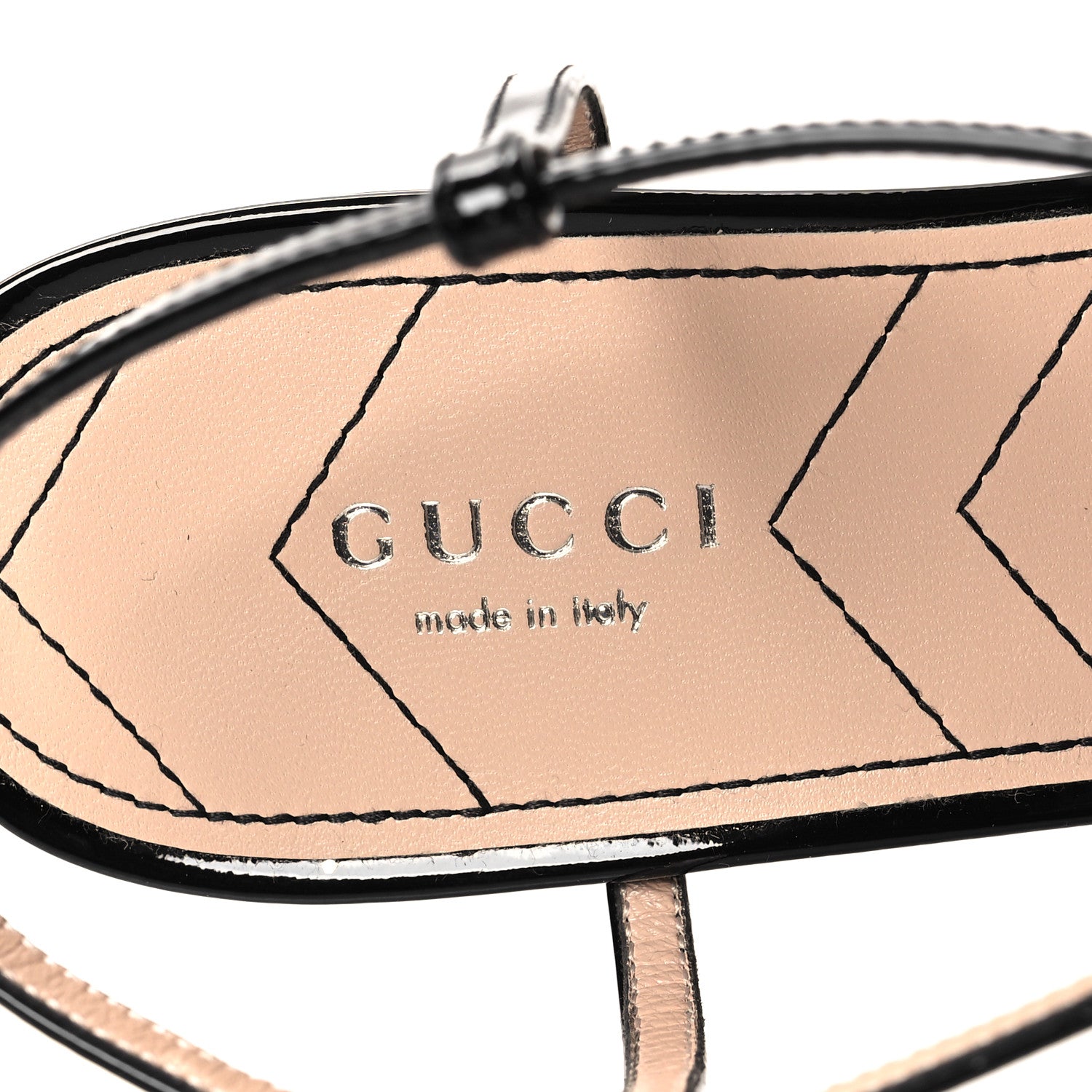 Gucci Calfskin Glitter Double G Slingback Flats 38 Silver Black 7 of 8