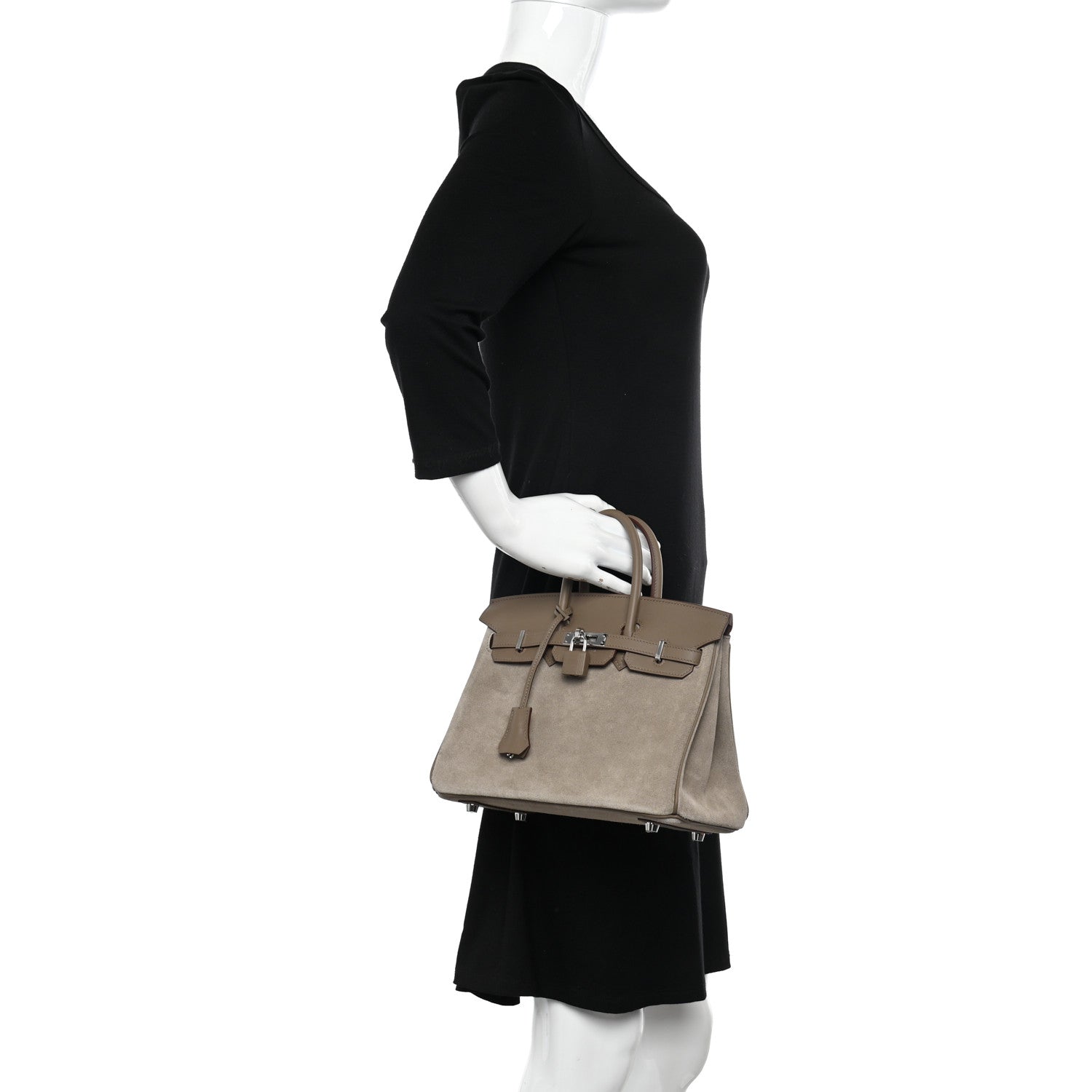 Hermes Veau Doblis Swift Grizzly Birkin 25 Gris Caillou Etoupe 2 of 11