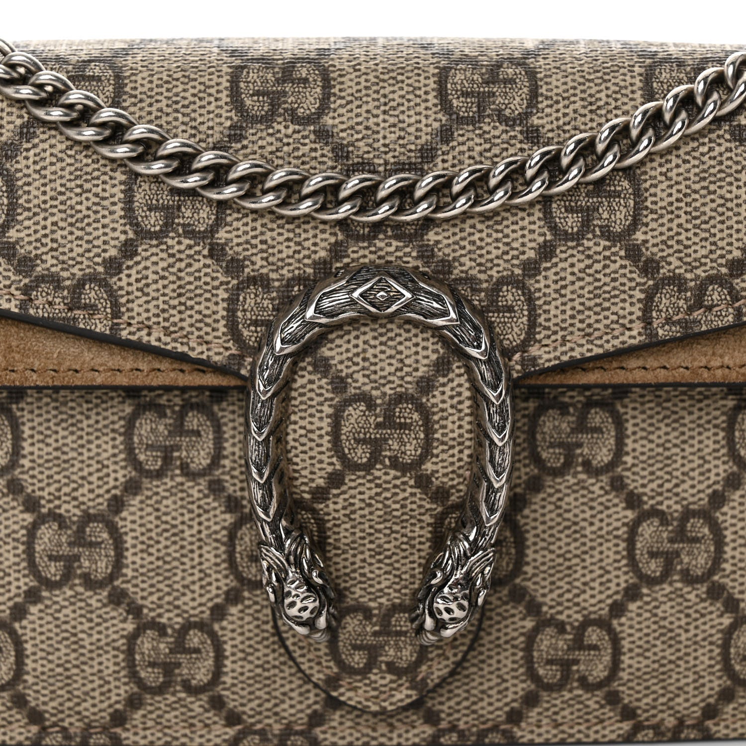 Gucci GG Supreme Monogram Super Mini Dionysus Shoulder Bag Taupe 8 of 11