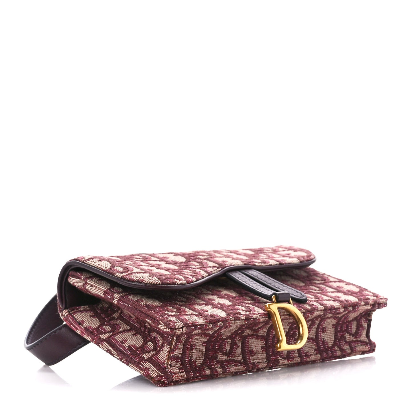 Oblique Saddle Belt Bag Bordeaux