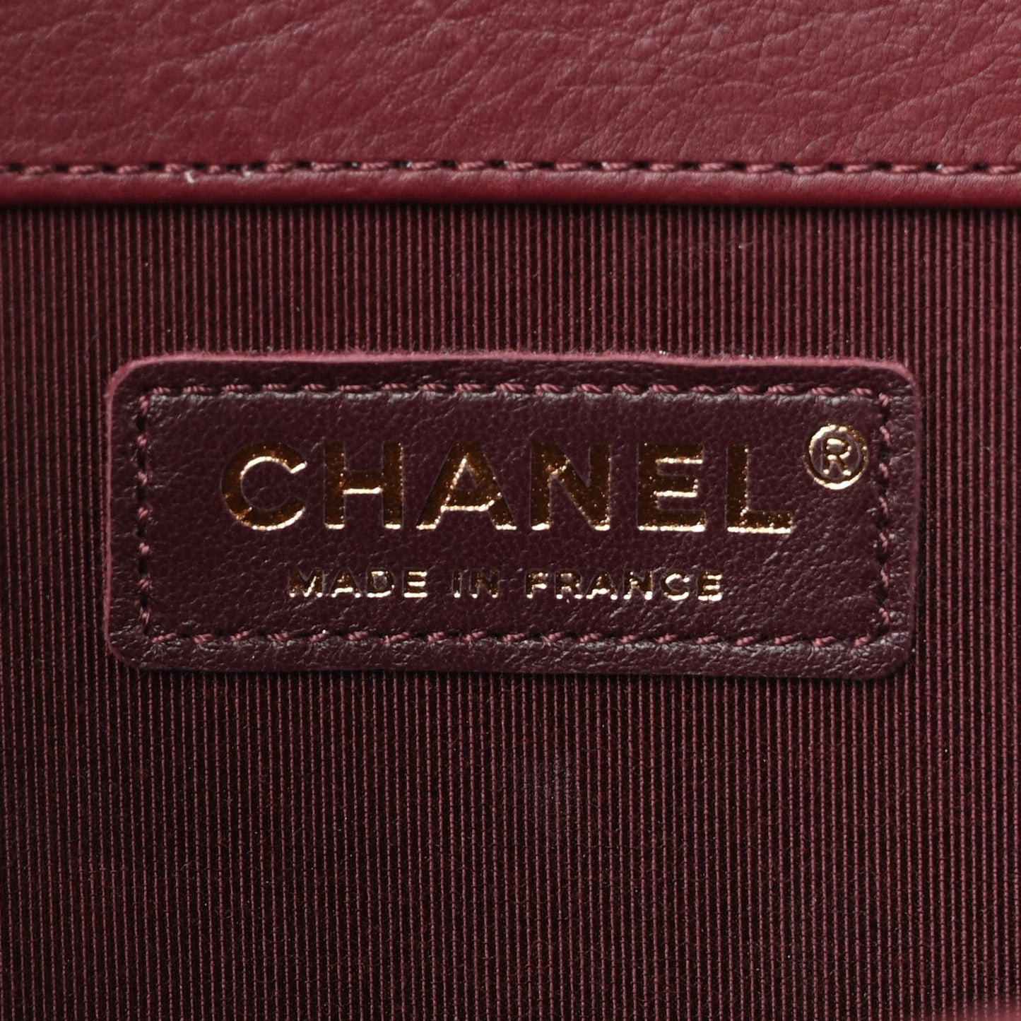 Calfskin Quilted Small Flap Burgundy