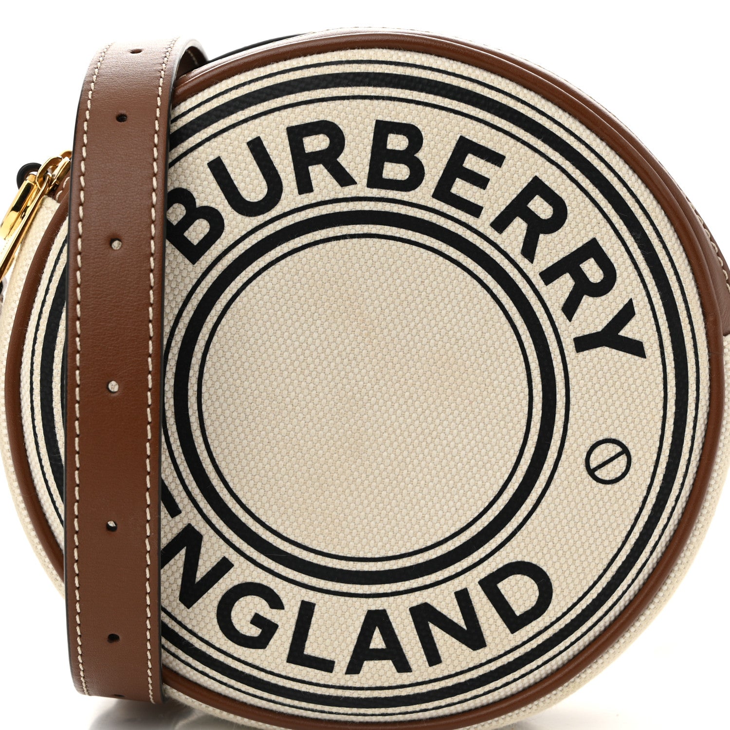 Burberry Canvas Calfskin Louise Bag Natural 9 of 11