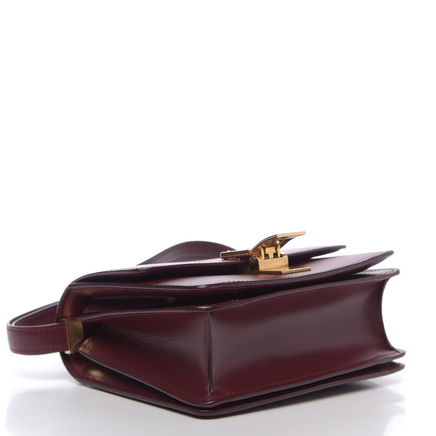 Box Calfskin Small Classic Box Flap Bag Burgundy