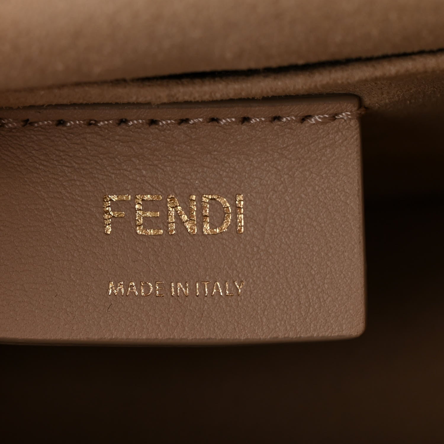 Fendi Vitello Liberty Bi-Color FF 1974 Embossed Small Kan U Shoulder Bag Maya Black 6 of 11