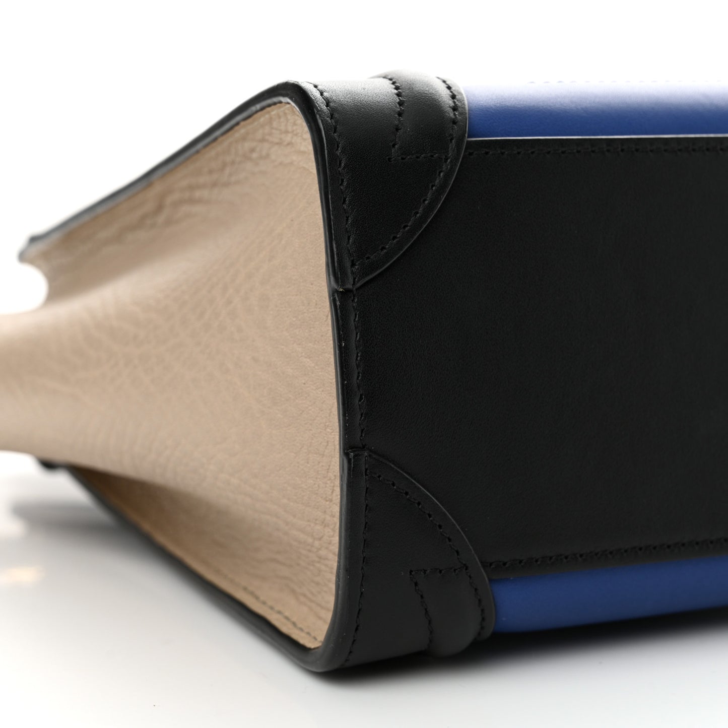 Smooth Calfskin Bullhide Nano Tri-Color Luggage Indigo