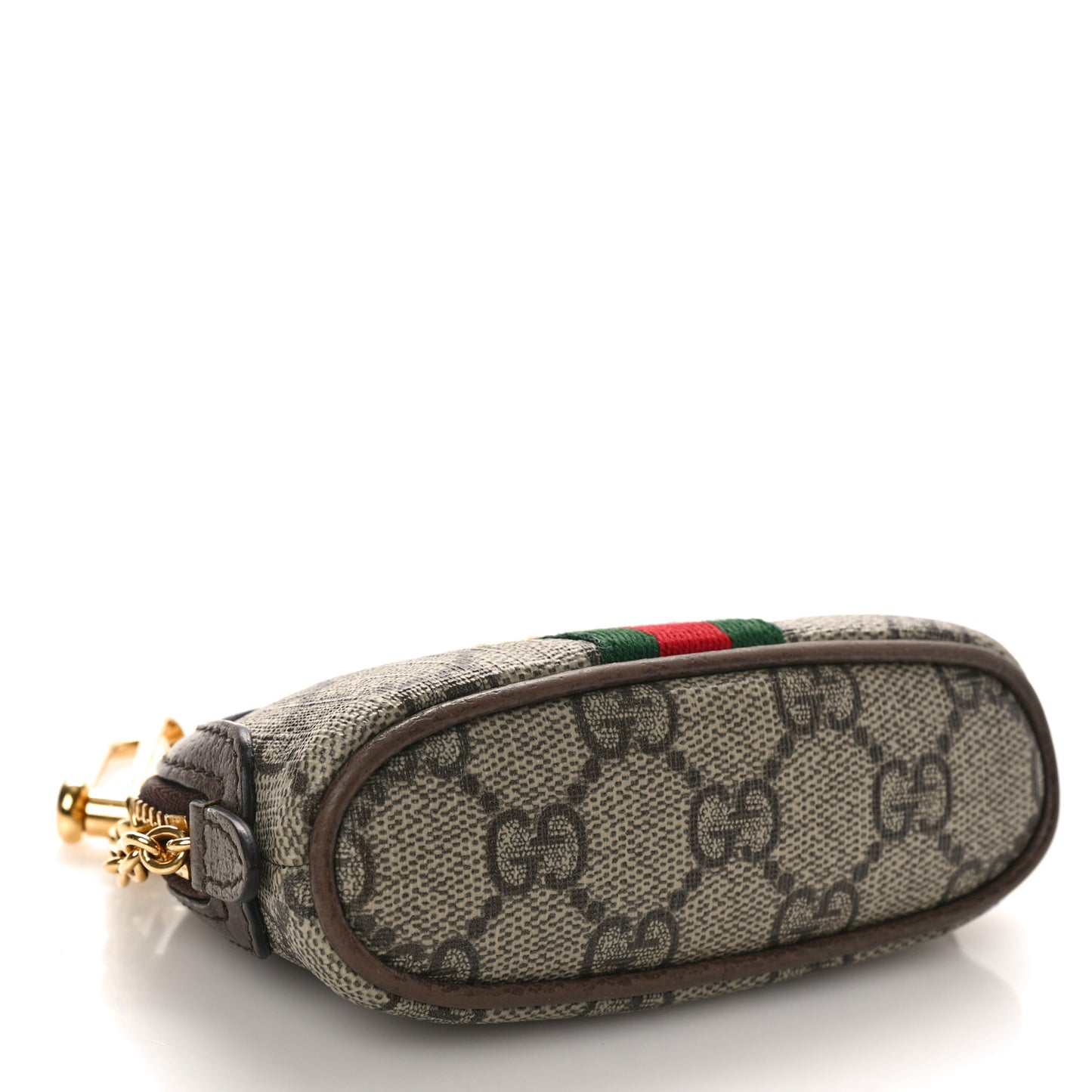 GG Supreme Monogram Web Ophidia Dome Key Pouch Beige New Acero