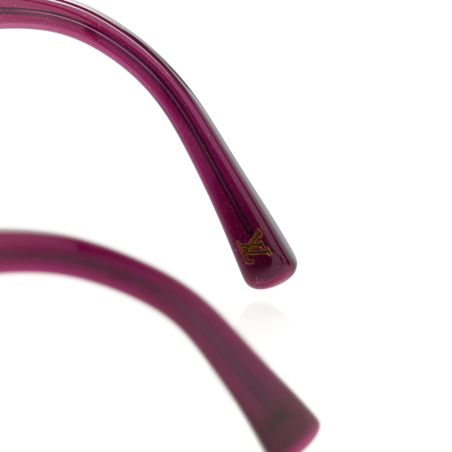 Louis Vuitton Acetate Oversized Sunglasses Z0270W Purple Glitter 7 of 9