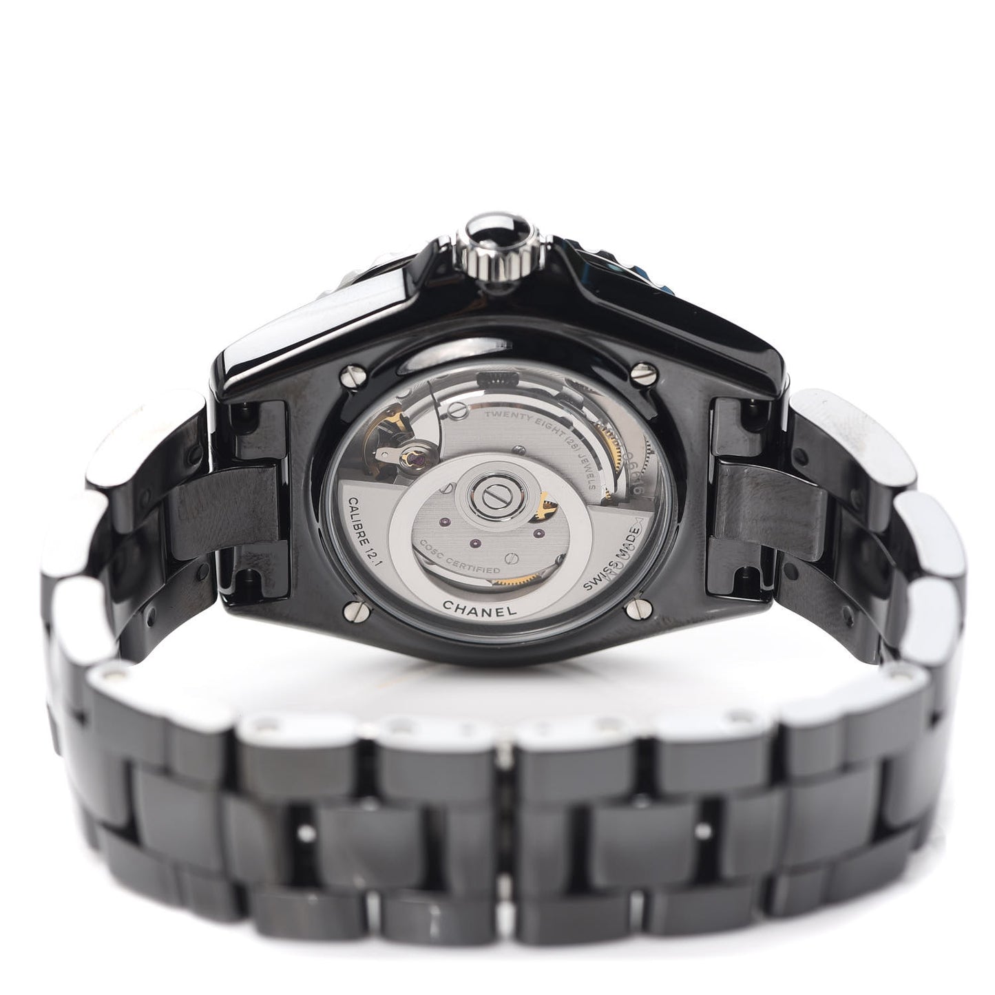 Stainless Steel Ceramic 38mm J12 Automatic Watch Black