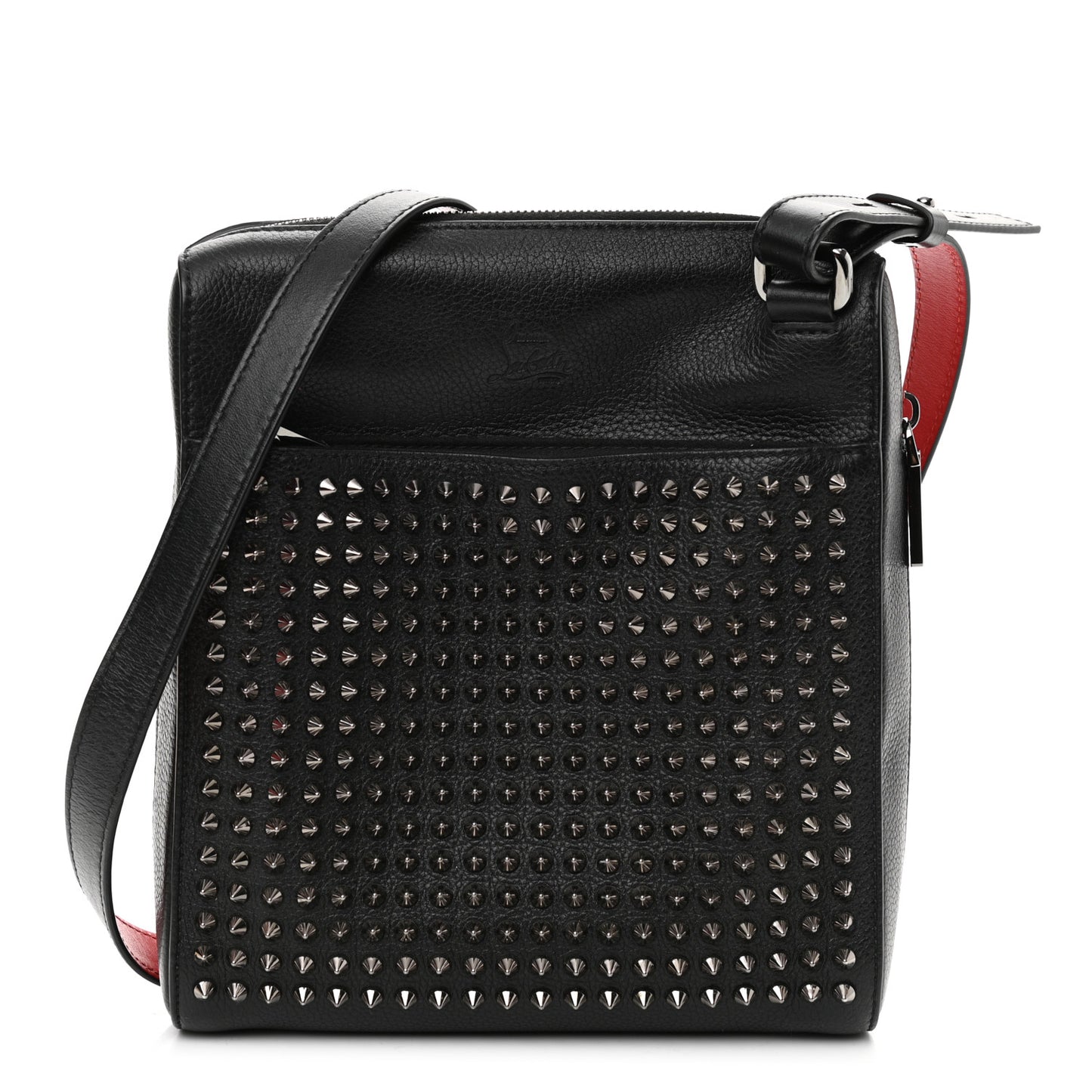 Calfskin Spikes Benech Reporter Messenger Black