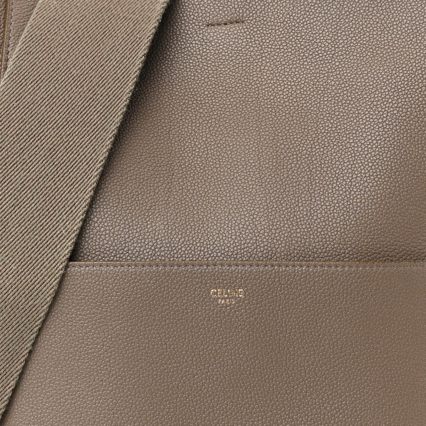 Soft Grained Calfskin Sangle Bucket Bag Taupe