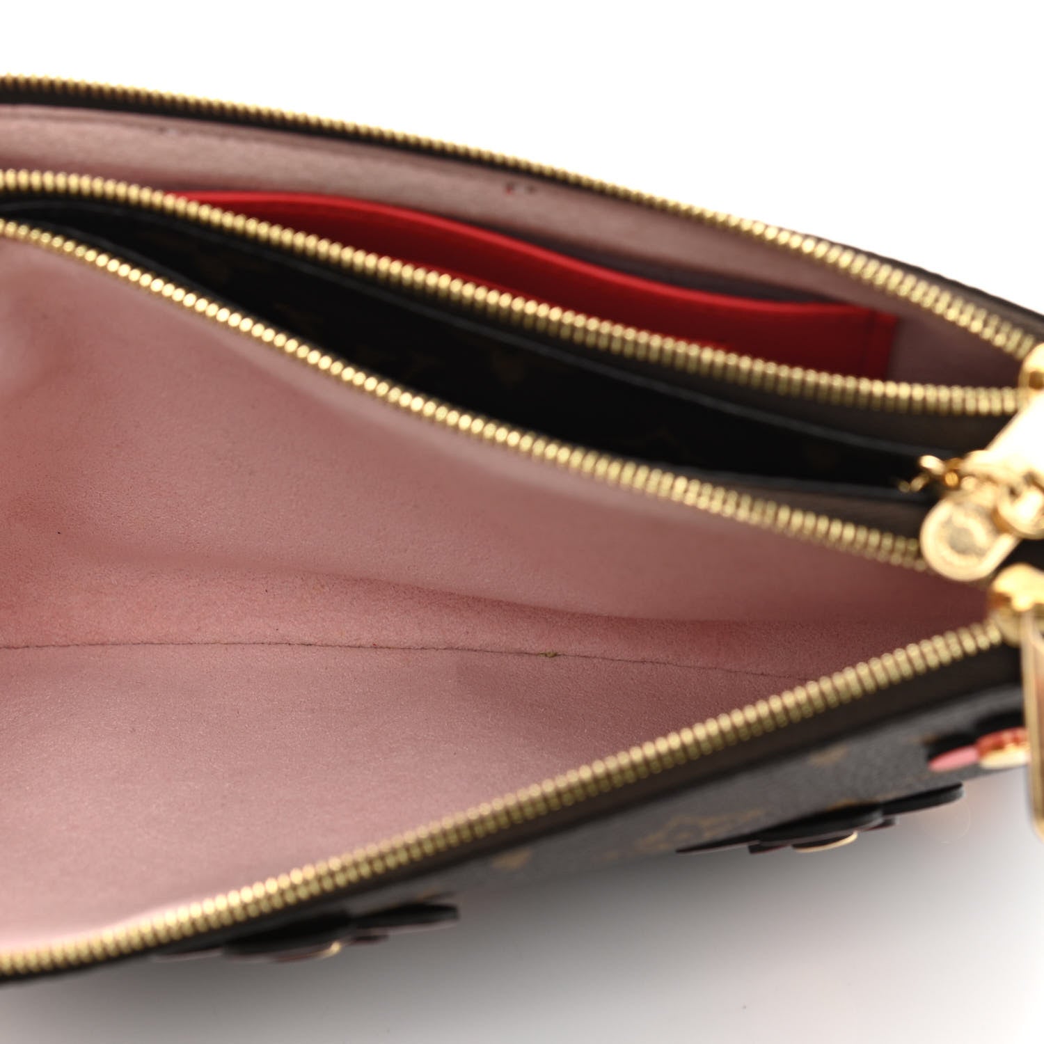 Louis Vuitton Monogram Blooming Flowers Double Zip Pochette 6 of 12