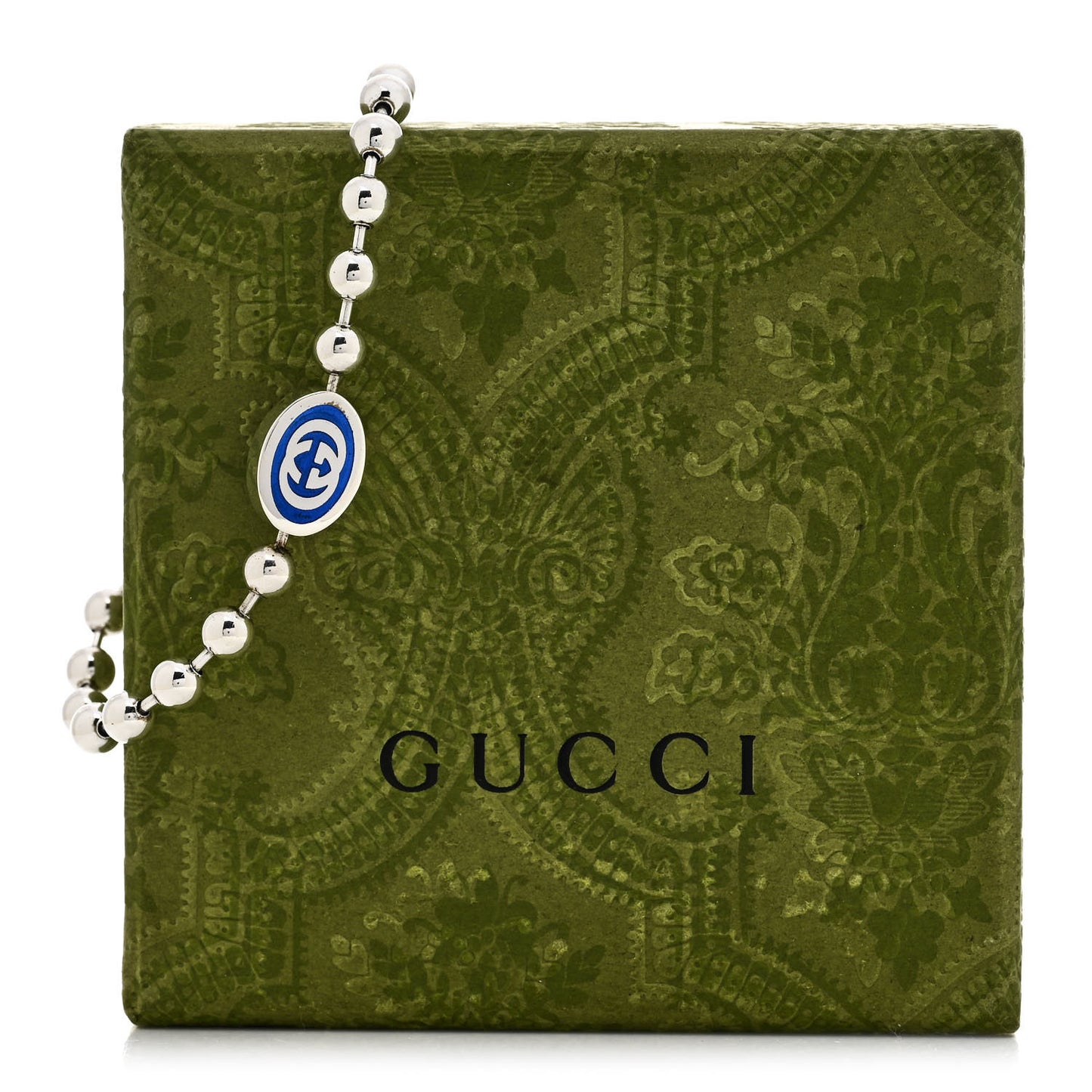 Sterling Silver Enamel G Bead Bracelet Blue
