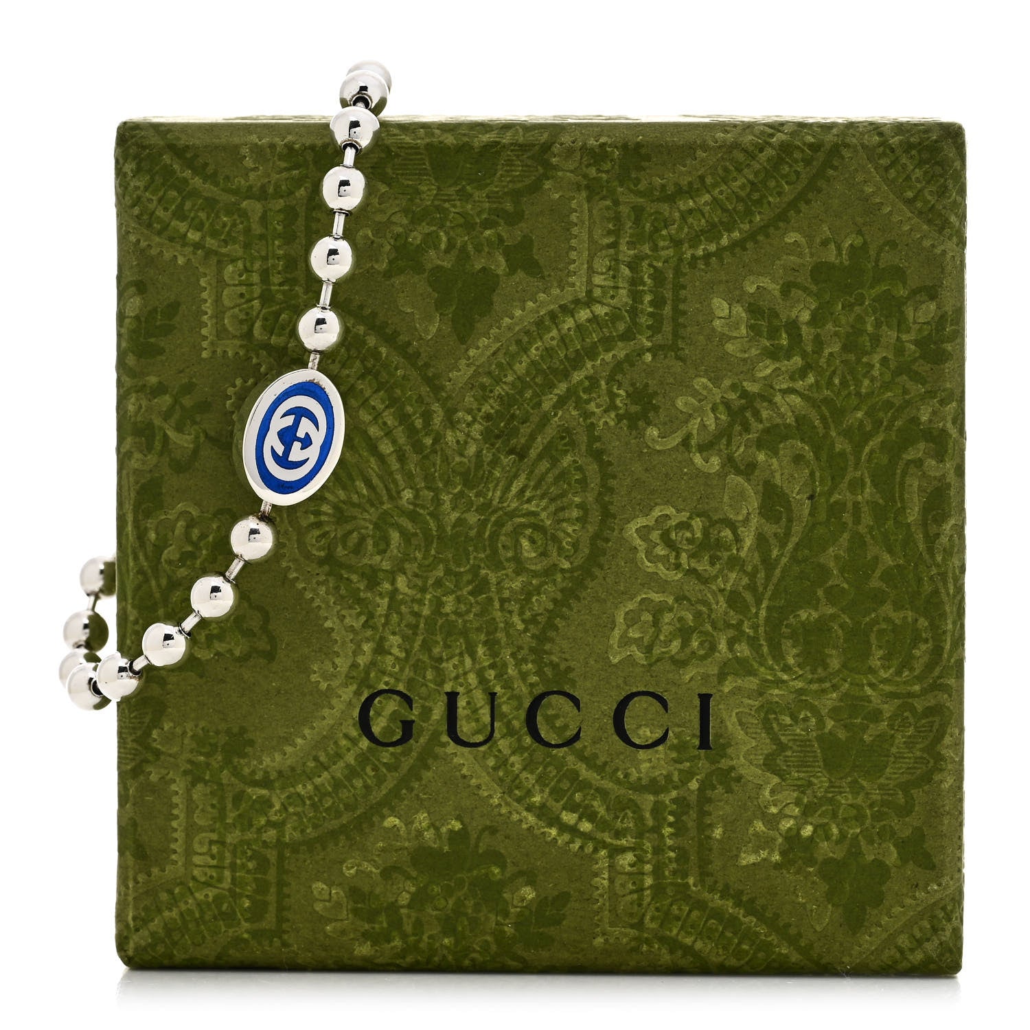 Gucci Sterling Silver Enamel G Bead Bracelet Blue 4 of 4
