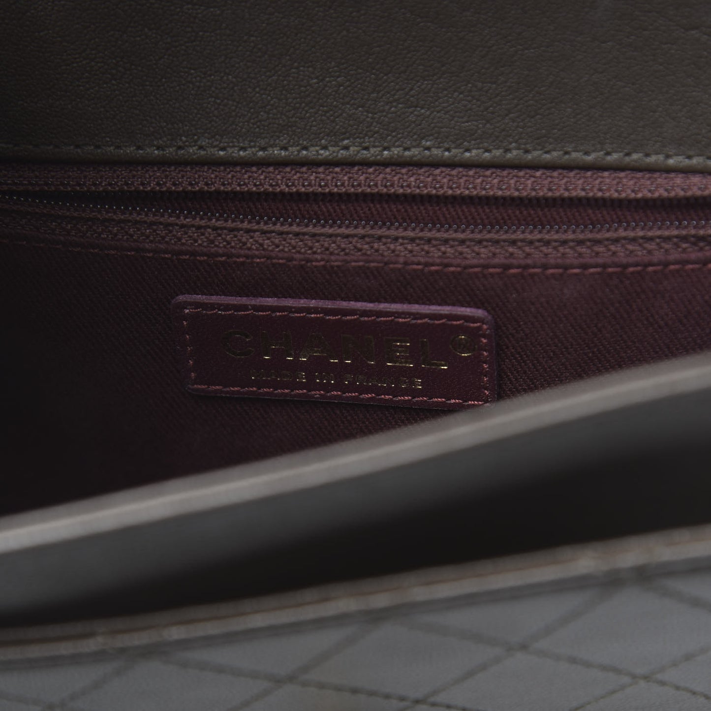 Sheepskin Stitched Chain Flap Bag Brown