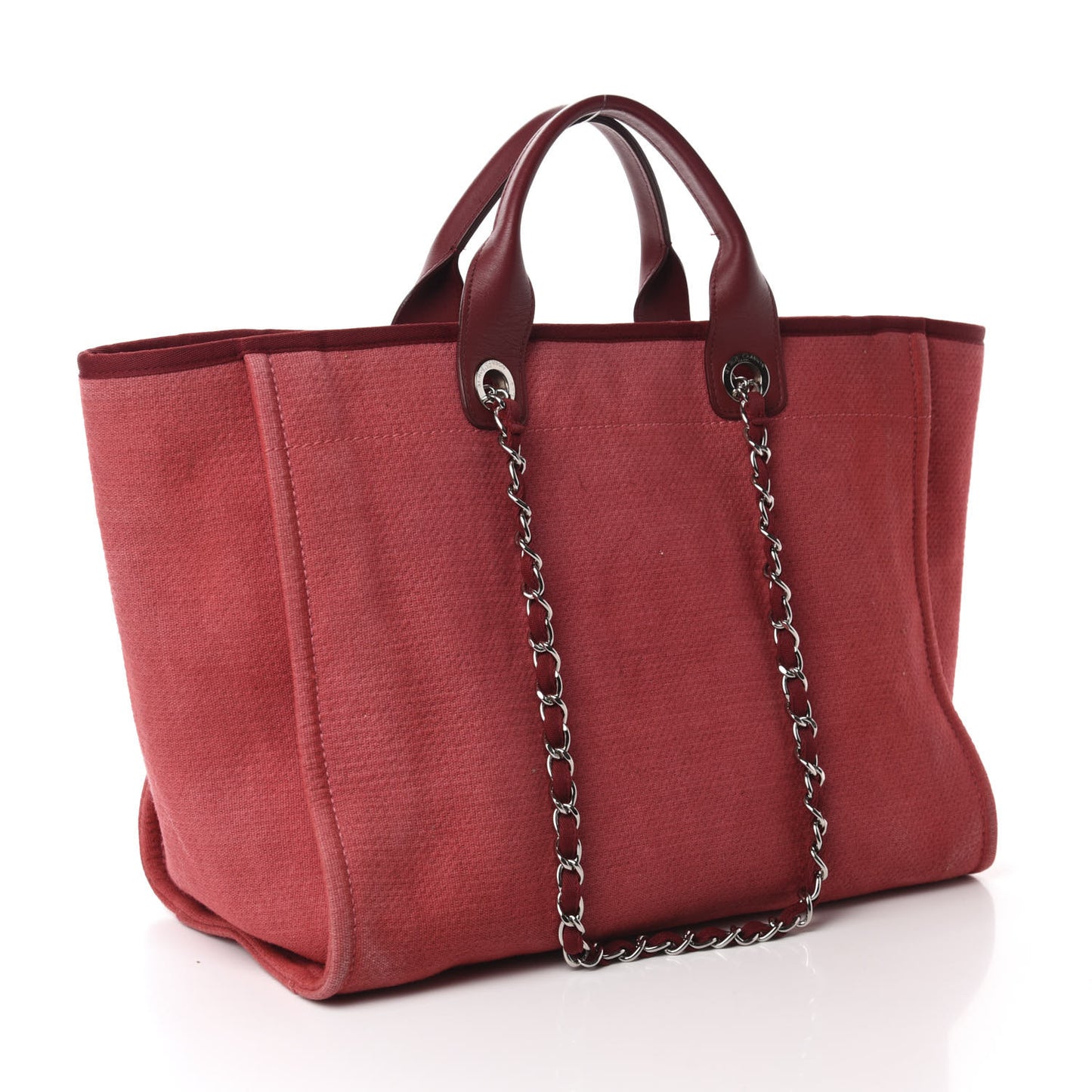 Canvas Medium Deauville Tote Red