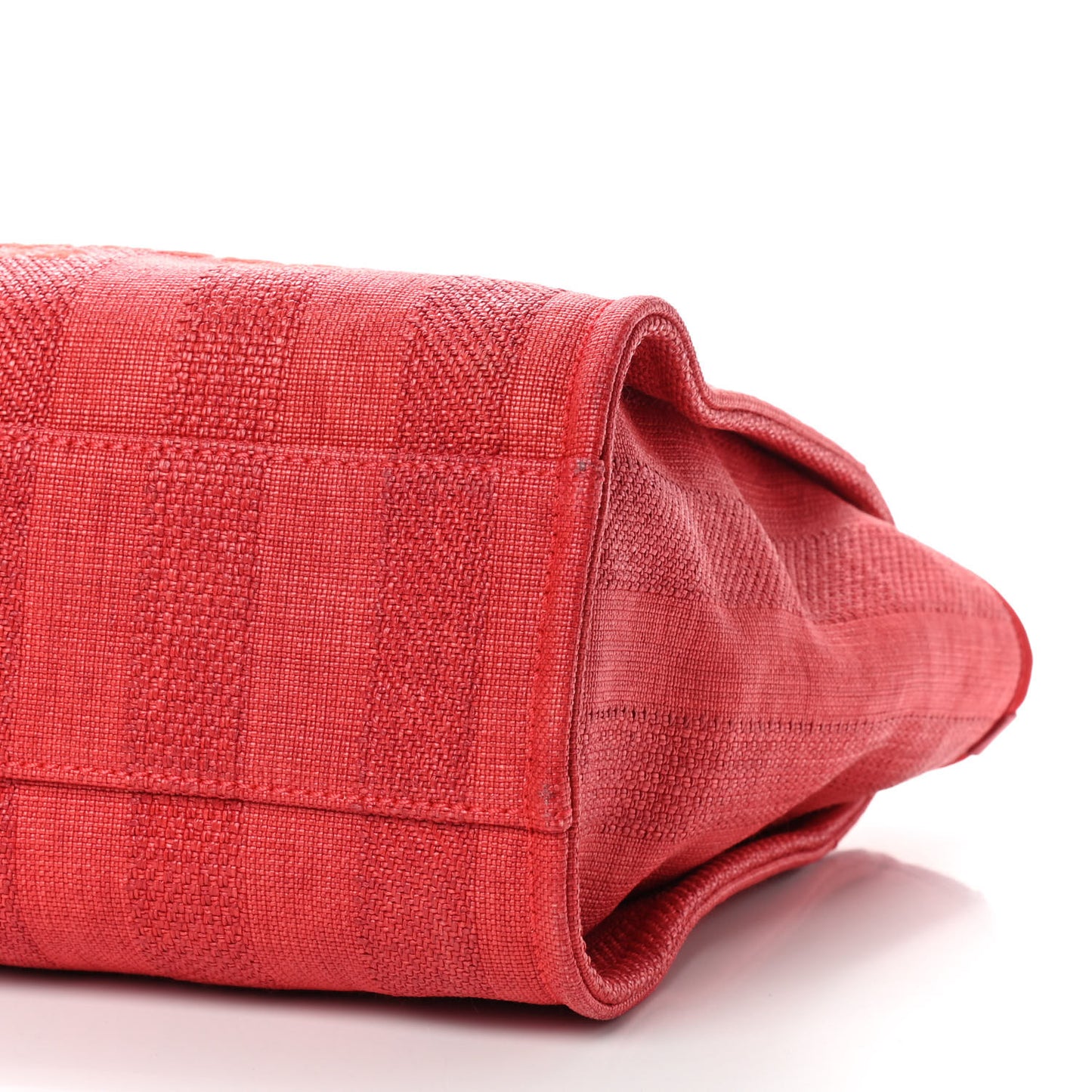 Mixed Fibers Striped Small Deauville Tote Red