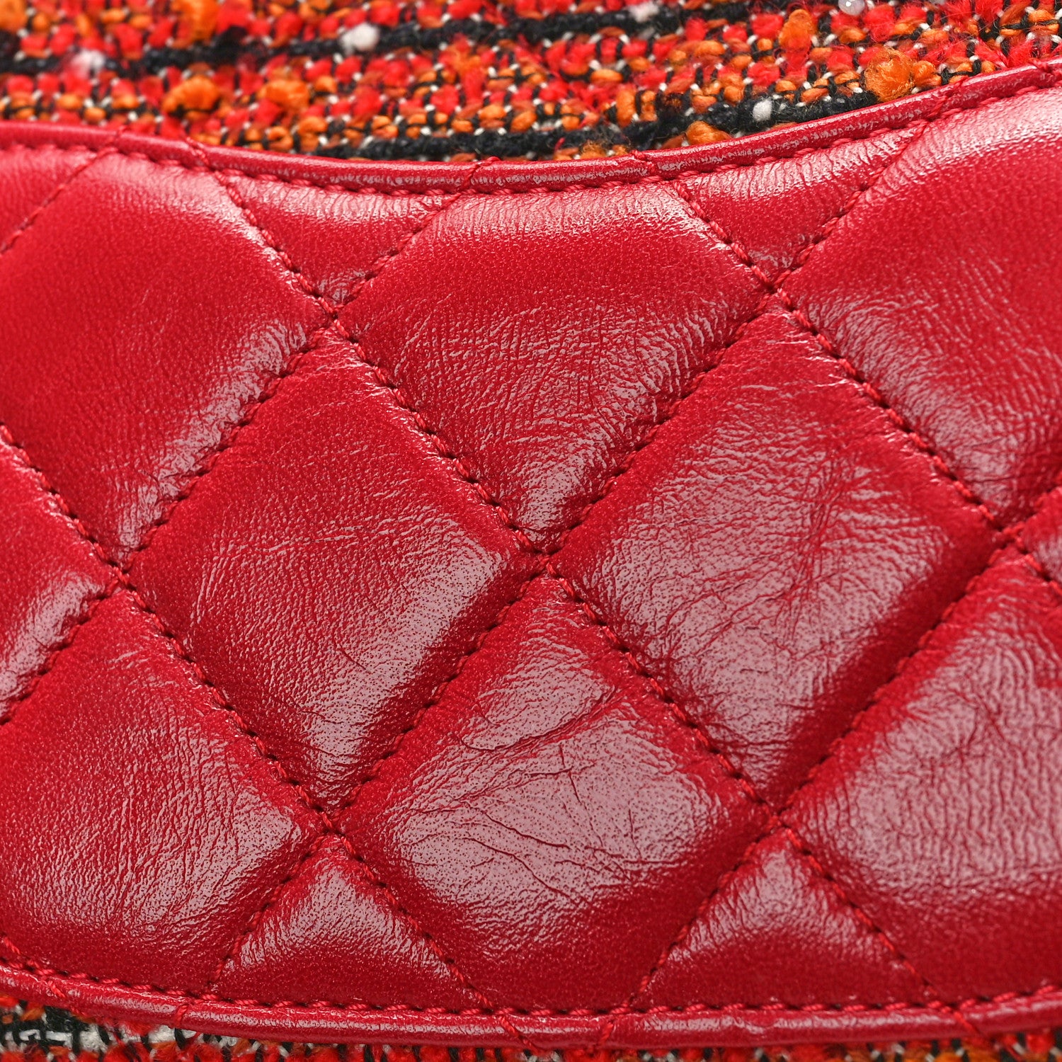 Chanel Tweed Knock On Wood Mini Flap Red 11 of 12