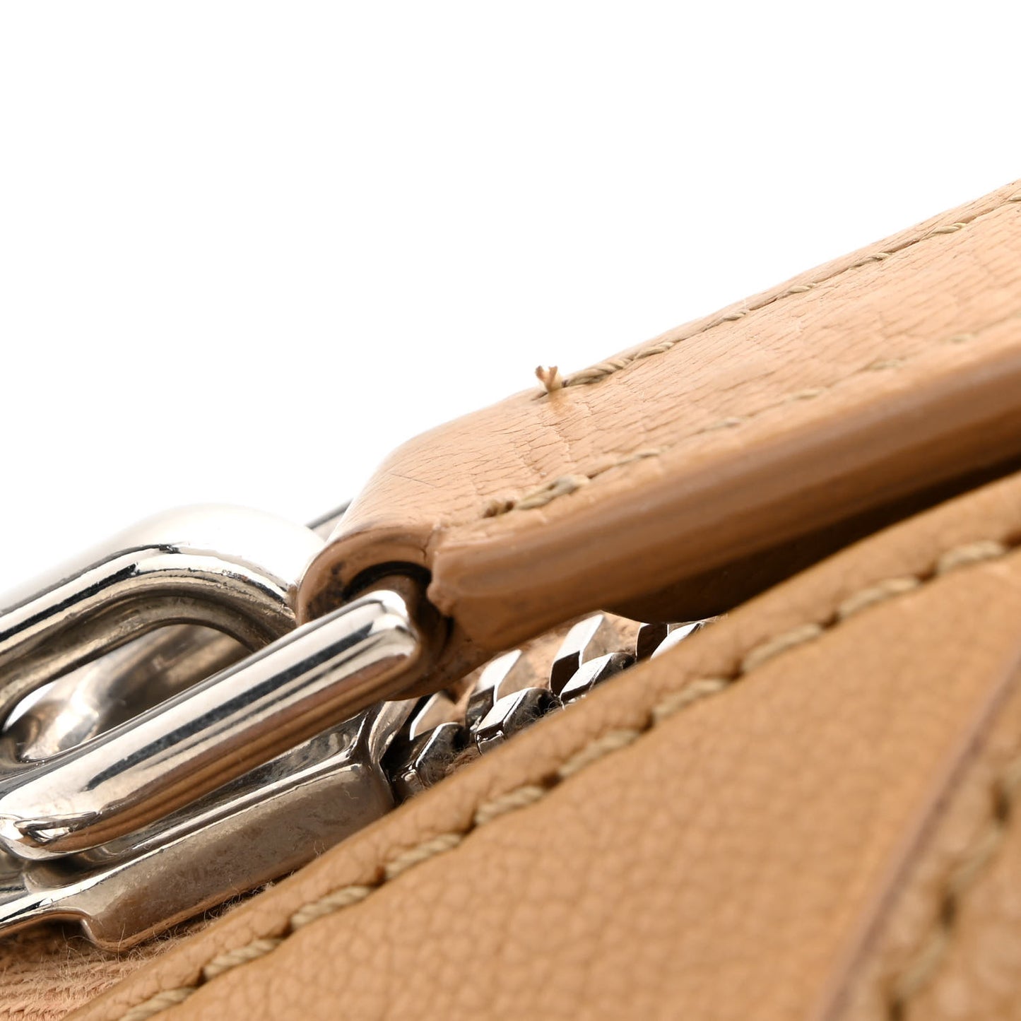 Sugar Goatskin Mini Antigona Light Beige