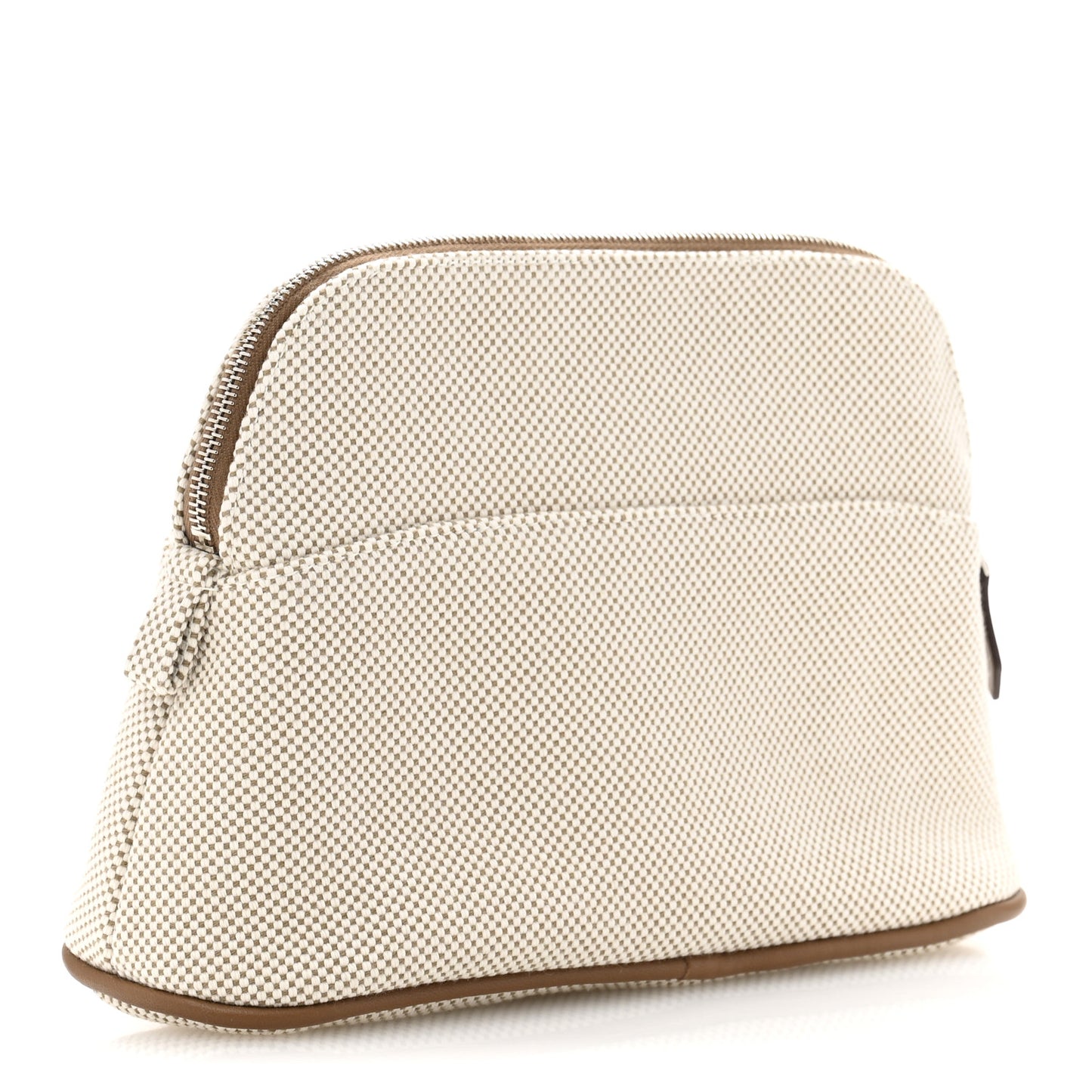 Cotton Canvas Mini Bolide Casaque Travel Cosmetic Pouch Grege