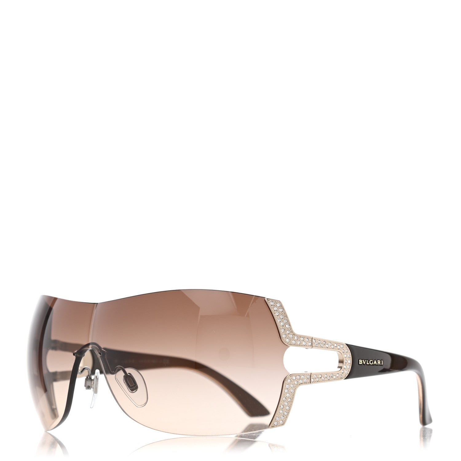 Bulgari Crystal 6038-B Sunglasses Brown 873861 – FASHIONPHILE