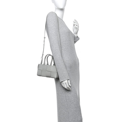 Nappa Maxi Intreccio Mini Arco East West Tote Agate Grey