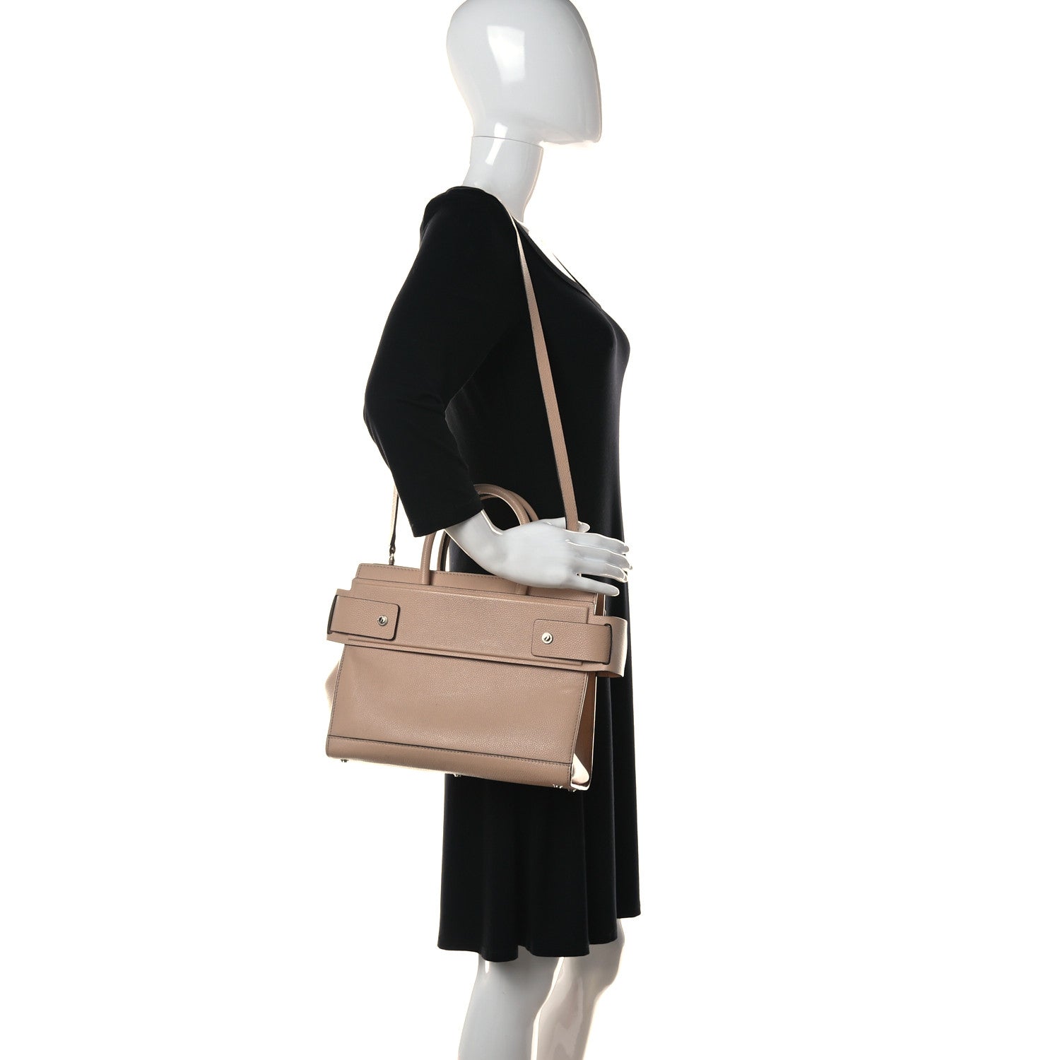 Givenchy Grained Calfskin Small Horizon Satchel Powder 2 of 29