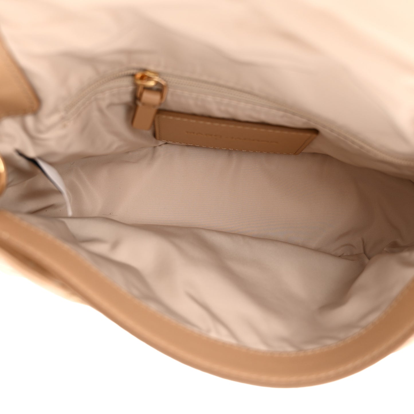 Lambskin Quilted J Marc Medium Shoulder Bag Camel