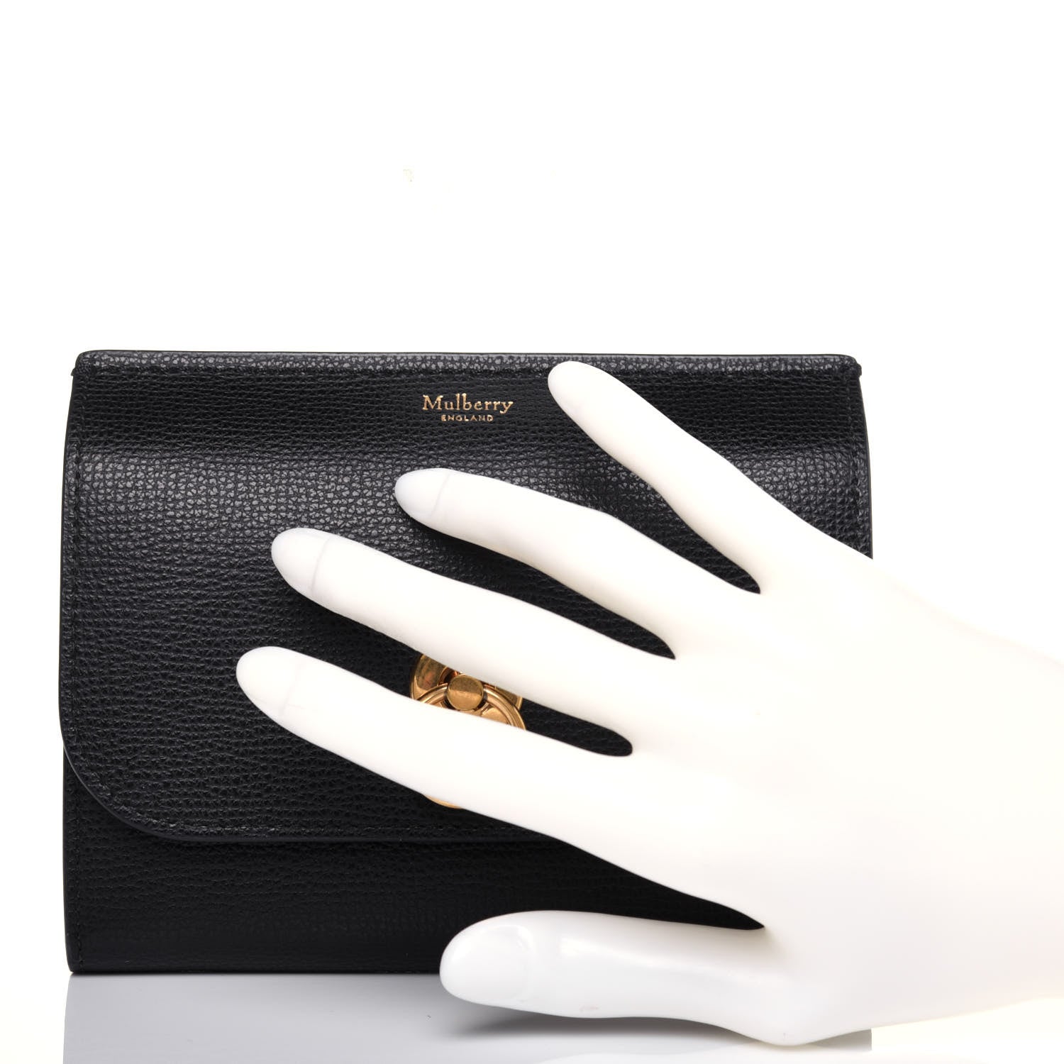 Mulberry Small Classic Grain Medium Amberley Wallet Black 2 of 14