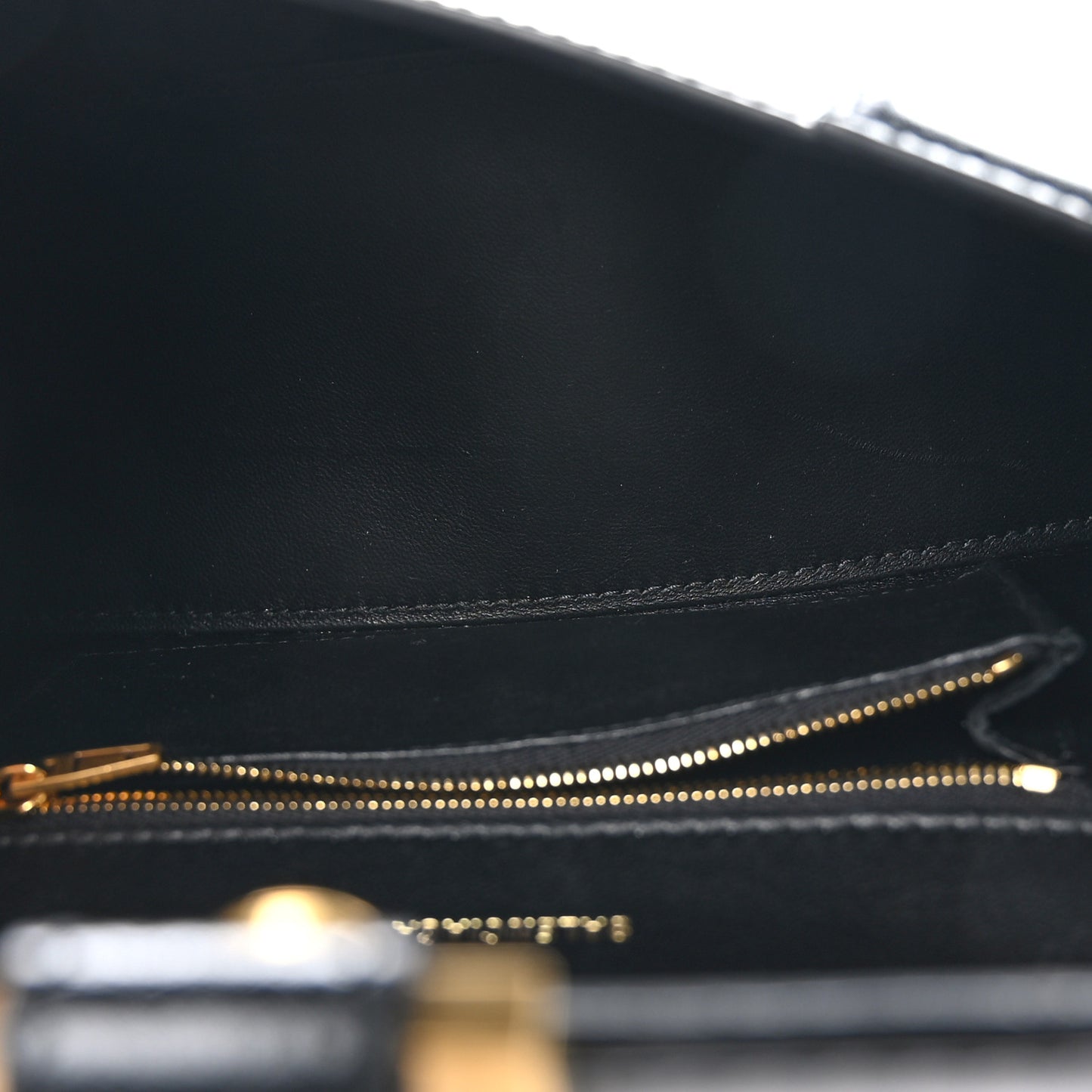 Shiny Box Calfskin Small Hourglass Top Handle Bag Black