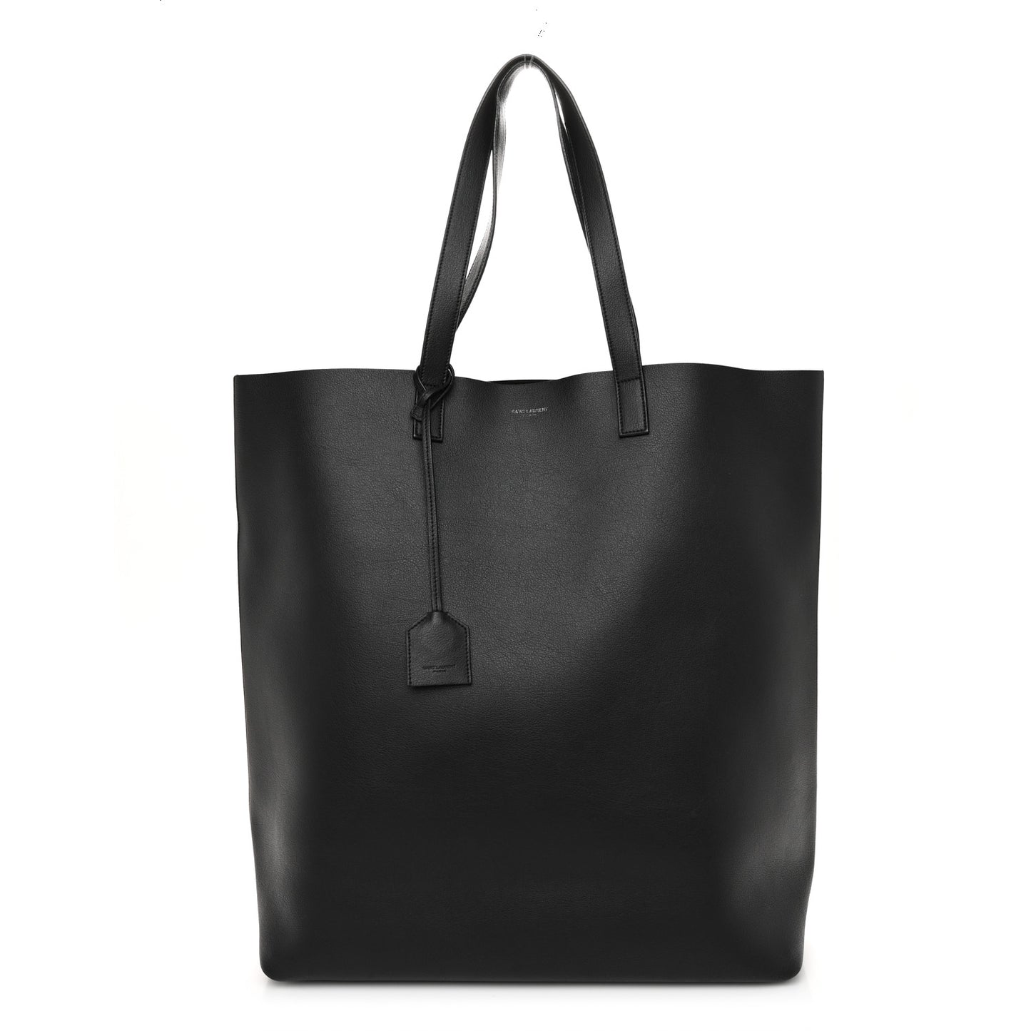 Calfskin Medium Shopping Tote Black