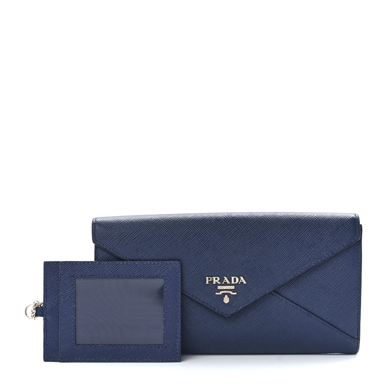 Prada Saffiano Envelope Wallet Bluette 1 of 11