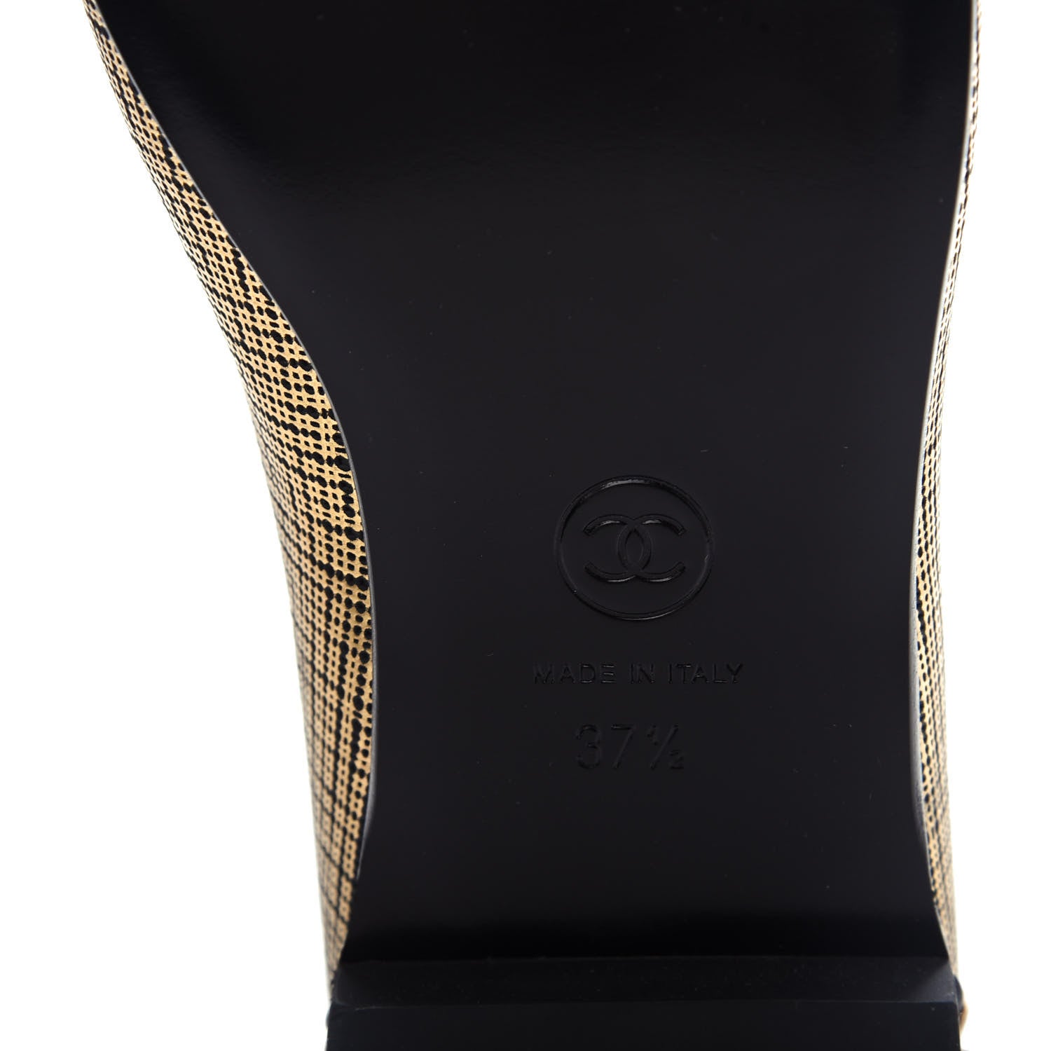 Chanel Fantasy Calfskin CC Chain Mocassin Loafers 37.5 Gold 9 of 11