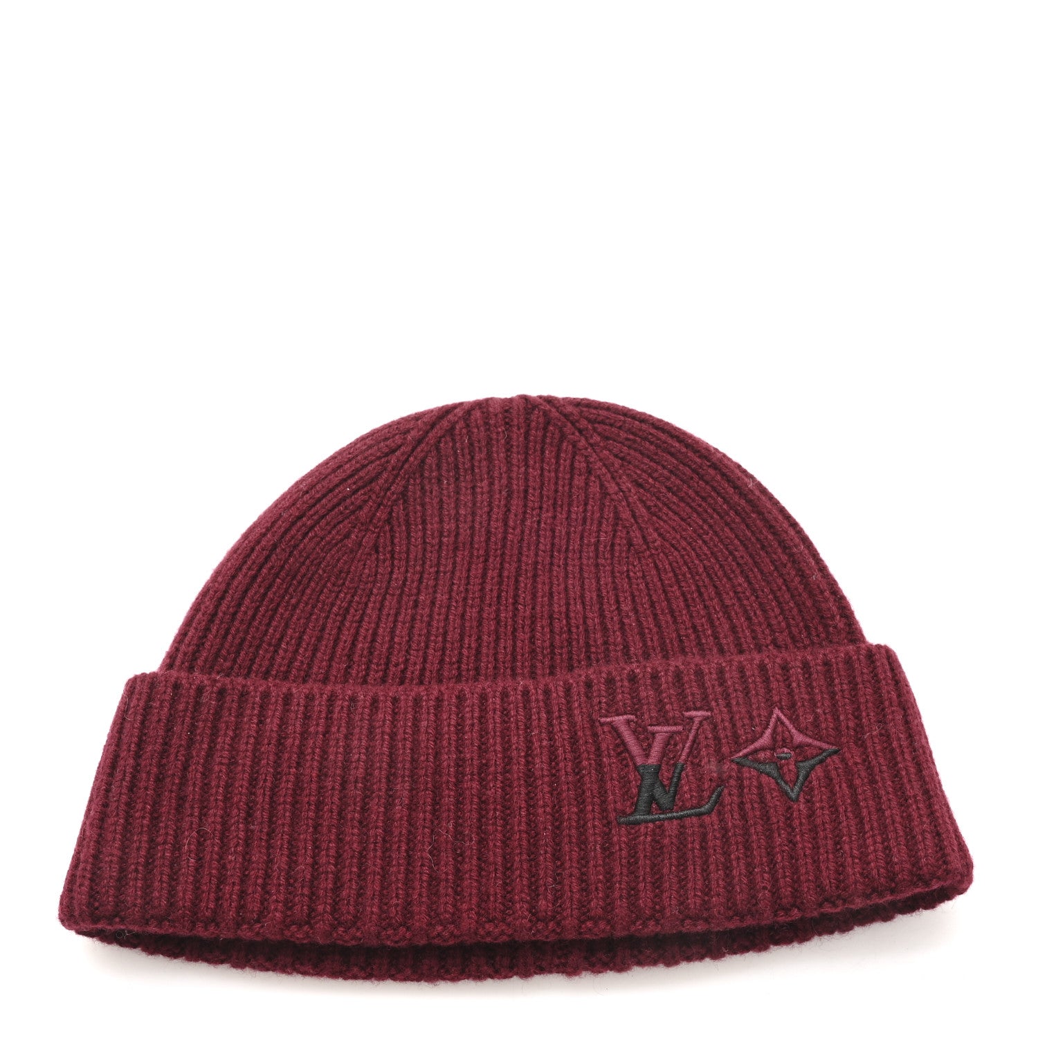 Louis Vuitton Cashmere LV Dual Beanie S Bordeaux 1849347