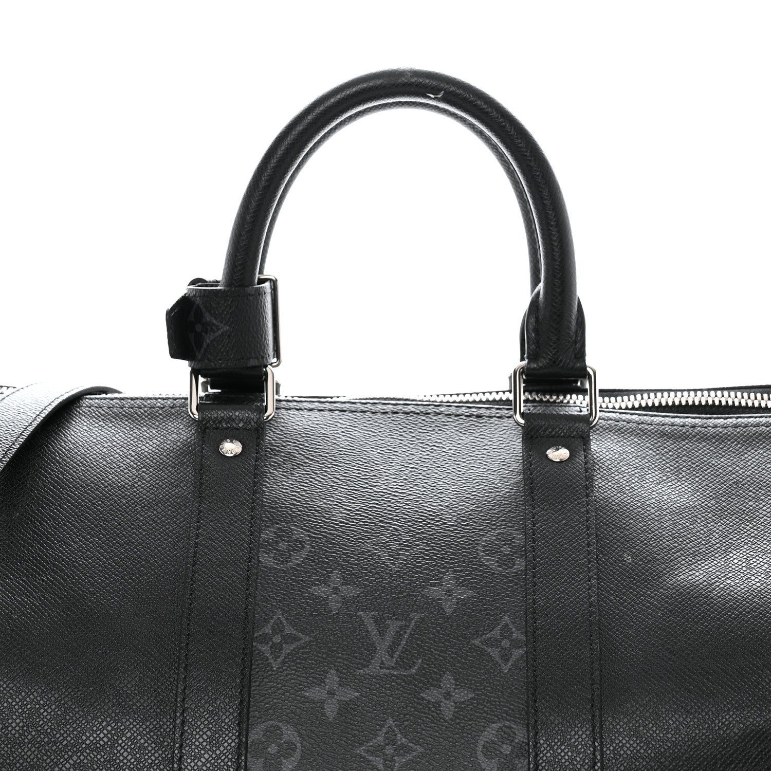 Louis Vuitton Taiga Monogram Eclipse Keepall Bandouliere 50 Black 6 of 8