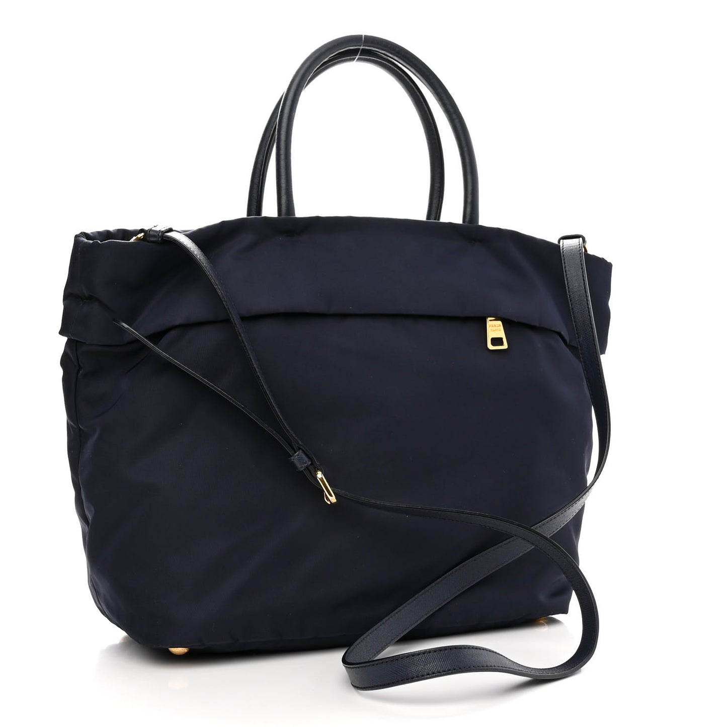 Tessuto Nylon Saffiano Tote Blue