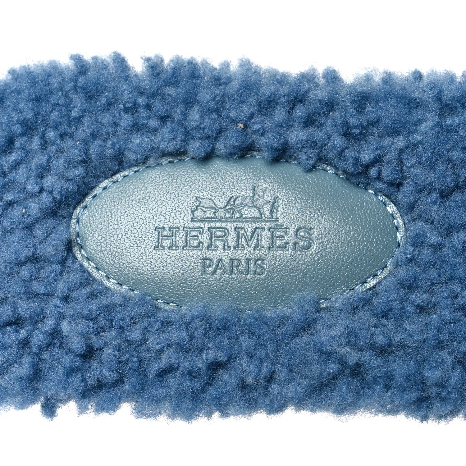 Hermes Woolskin Oran Sandals 38 Bleu 7 of 7