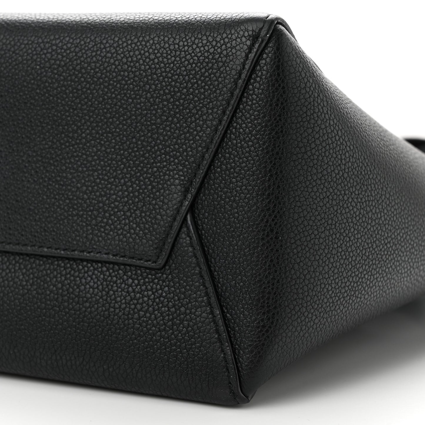 Soft Grained Calfskin Small Sangle Bucket Bag Black