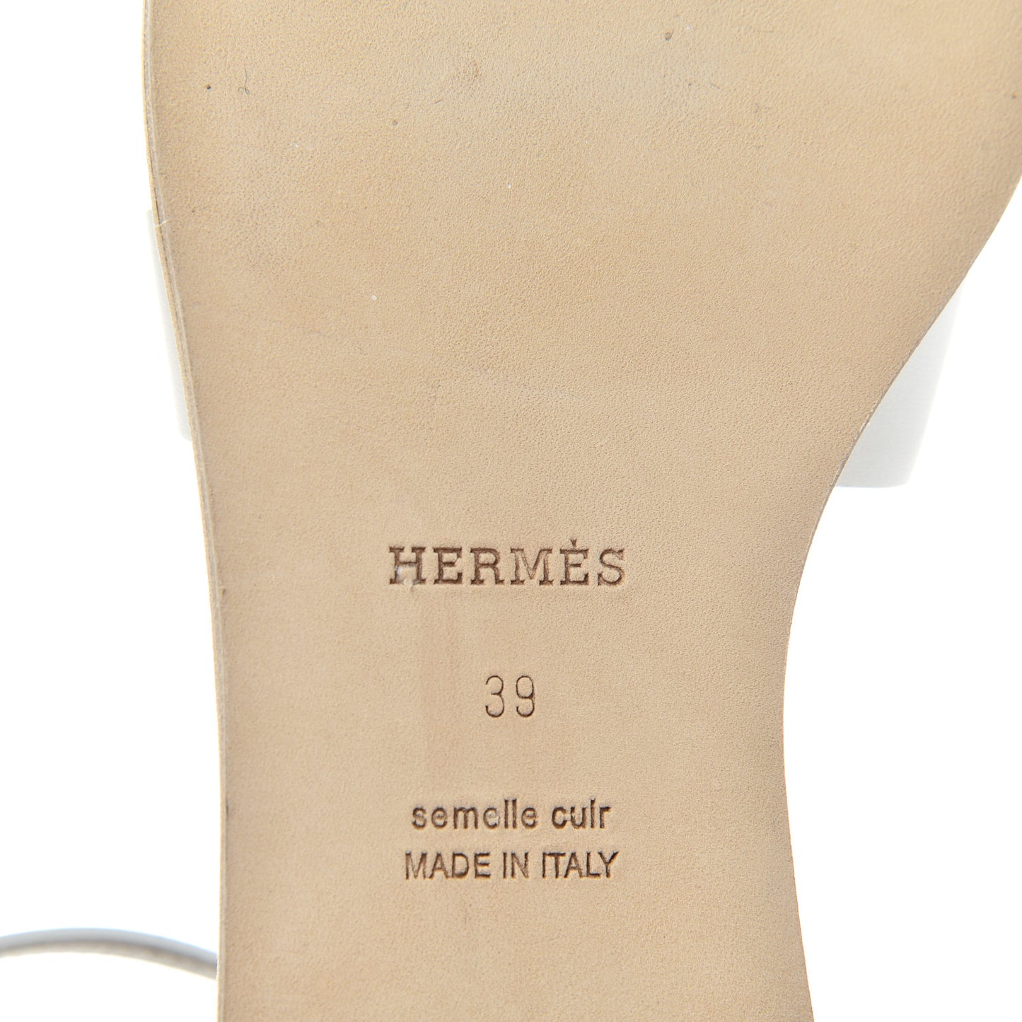 Calfskin Santorini Sandals 39 White