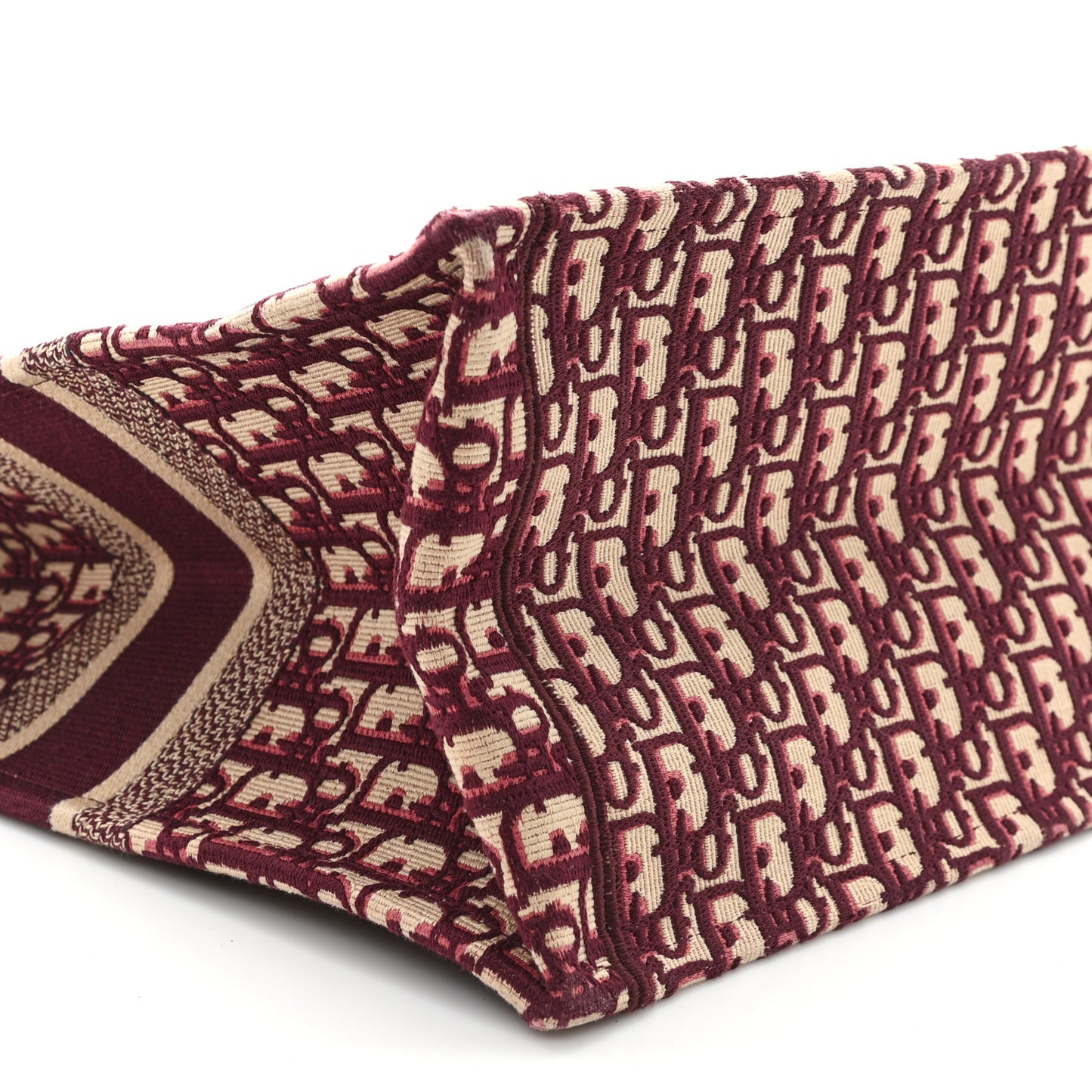 Oblique Large Book Tote Burgundy Multicolor