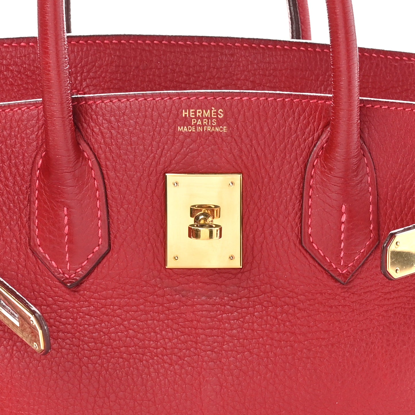 Taurillon Clemence Birkin 30 Rouge Garance