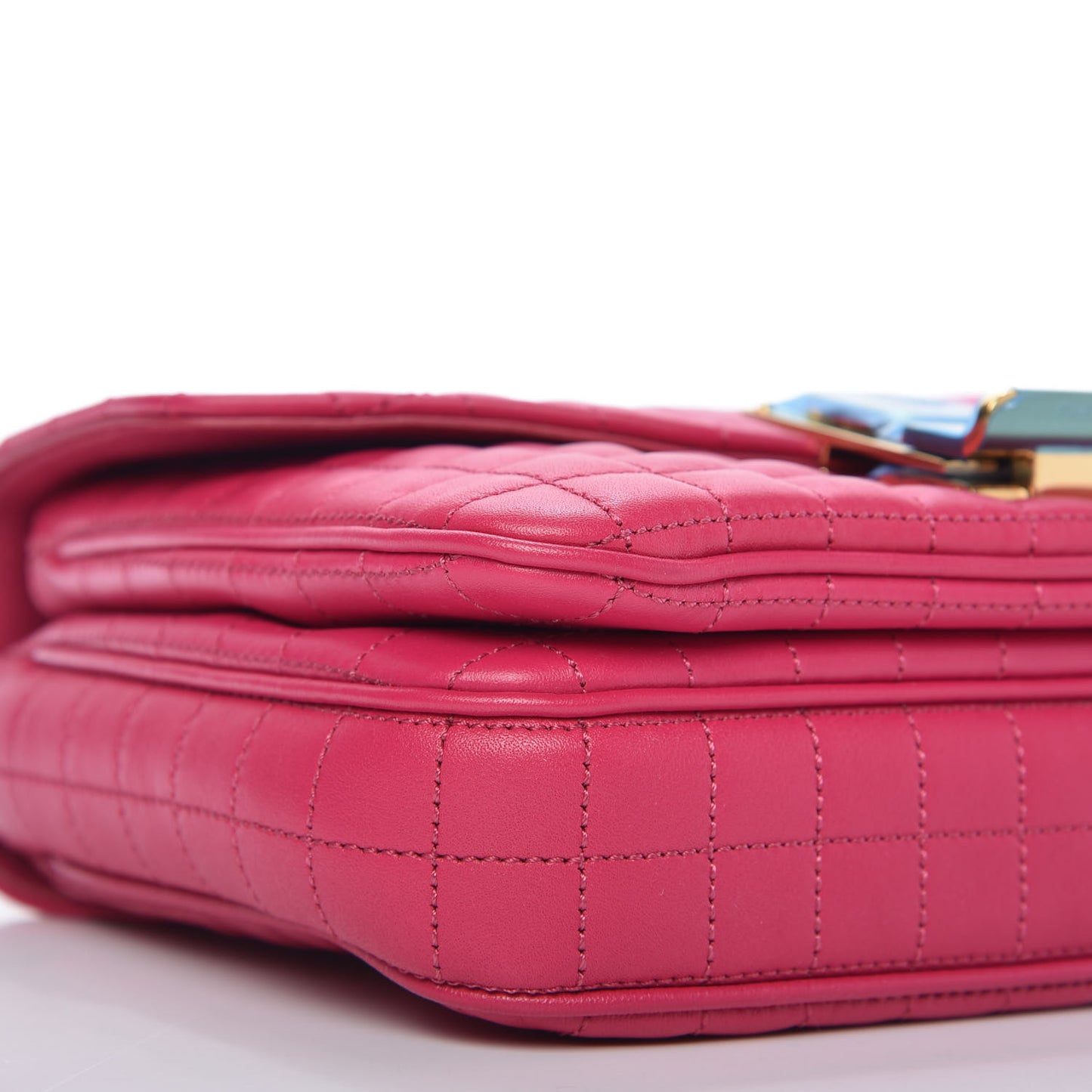 Calfskin Quilted Medium C Bag Pink